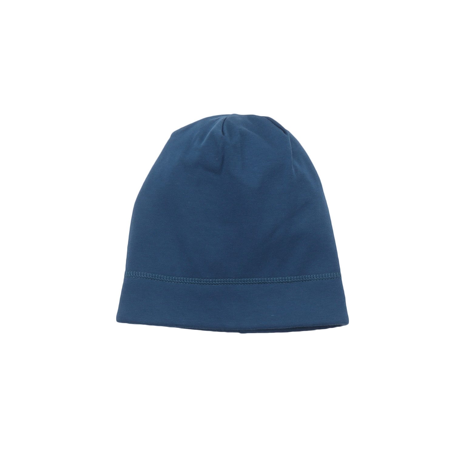 Walkiddy Fleecemütze Dunkelblaue Beanie aus Bio-Baumwolle für Kinder