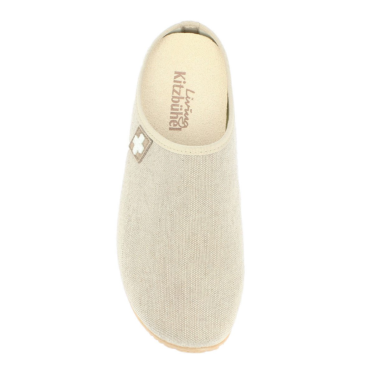 Living Kitzbühel Cotton - Schweizer Kreuz Pantoffel (1-tlg) Pantoffeln - Baumwolle - Integriertes Fußbett