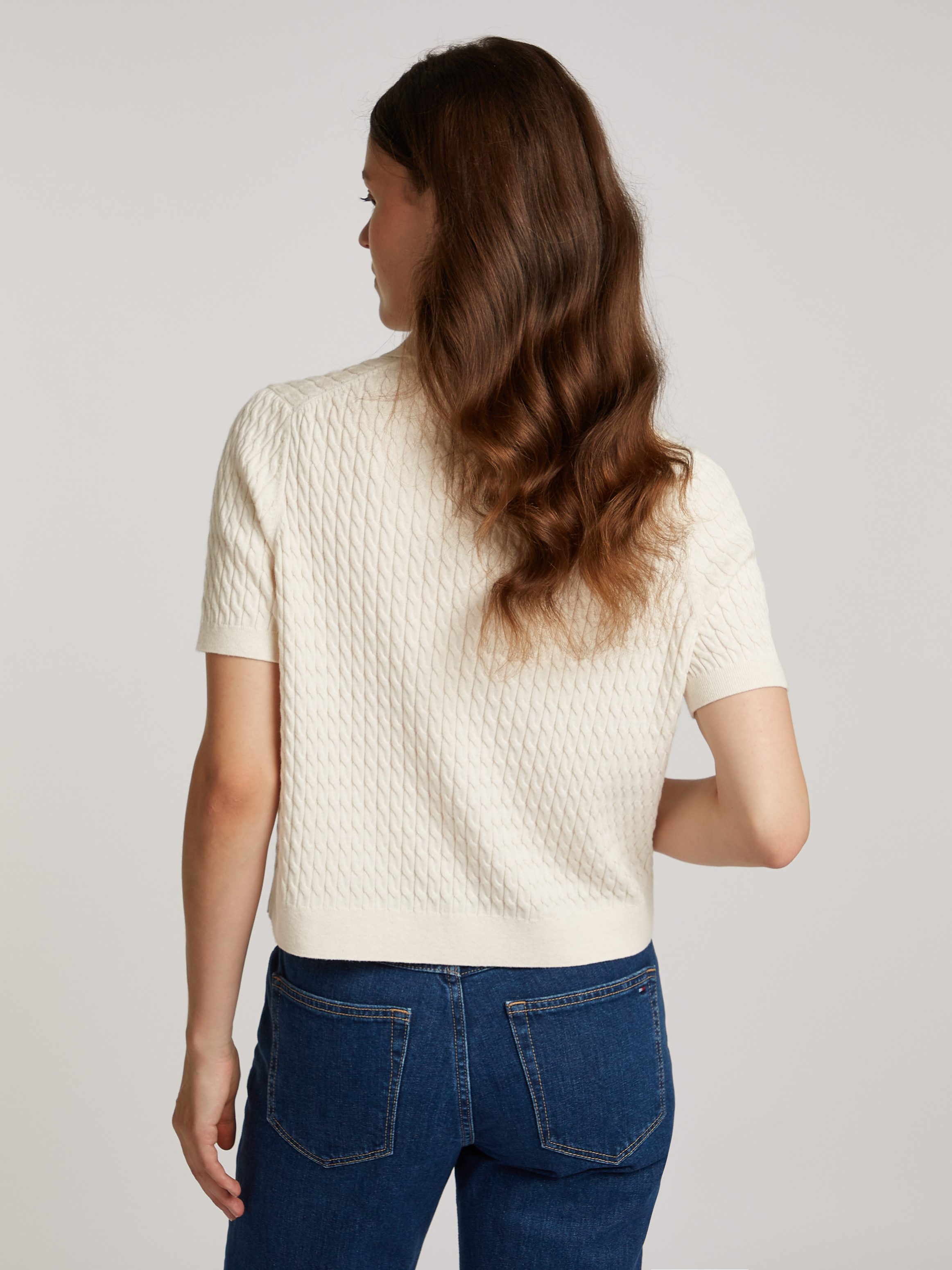 Tommy Hilfiger Polokragenpullover CO CABLE POLO günstig online kaufen