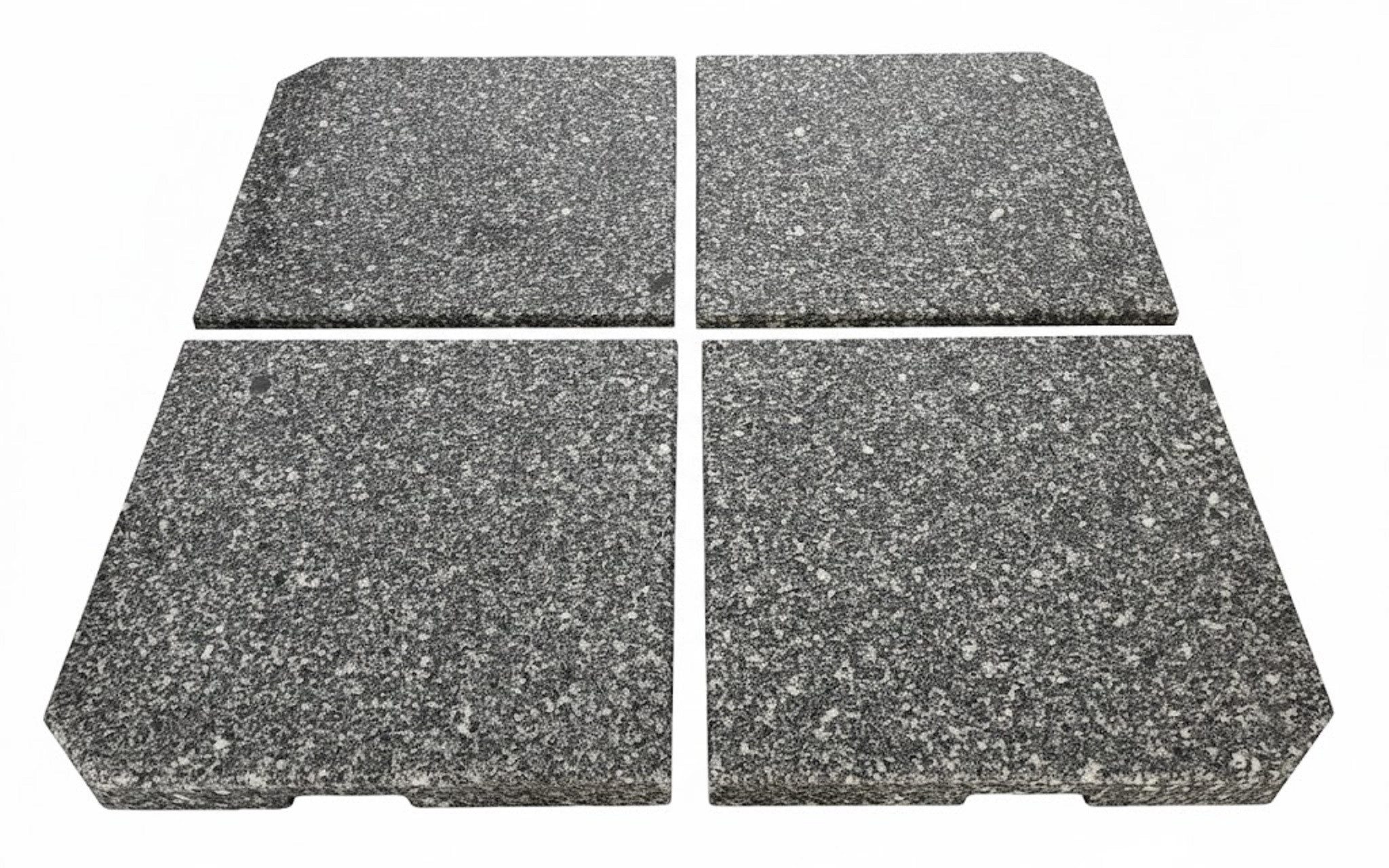 Gardissimo Schirmständer-Platte Granit Beschwerer Platten New Rock 4 x 30 kg Sonnenschirm Ampelschirm, Apmelschirme, Sonnenschirme, Kreußfußständer, (Spar-Set, 4-tlg., 4 Platten), 4 Stück / wetterfest / langlebig