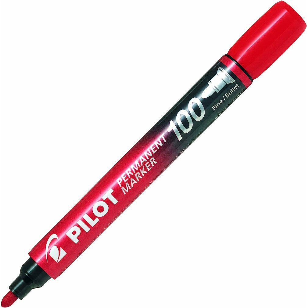 Marker Permanentmarker 100 ca 1mm rot Rundspitze