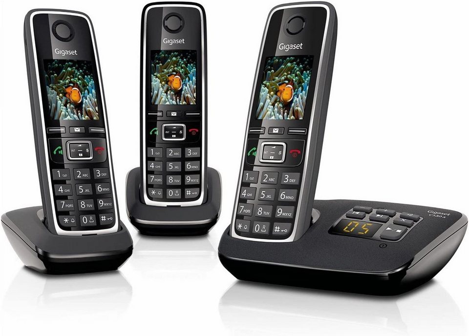 Gigaset Gigaset C530A Trio Festnetz-Telefon schnurlos DECT Anrufbeantworter  DECT-Telefon (Mobilteile: 3), DECT-Telefon mit integriertem digitalem  Anrufbeantworter