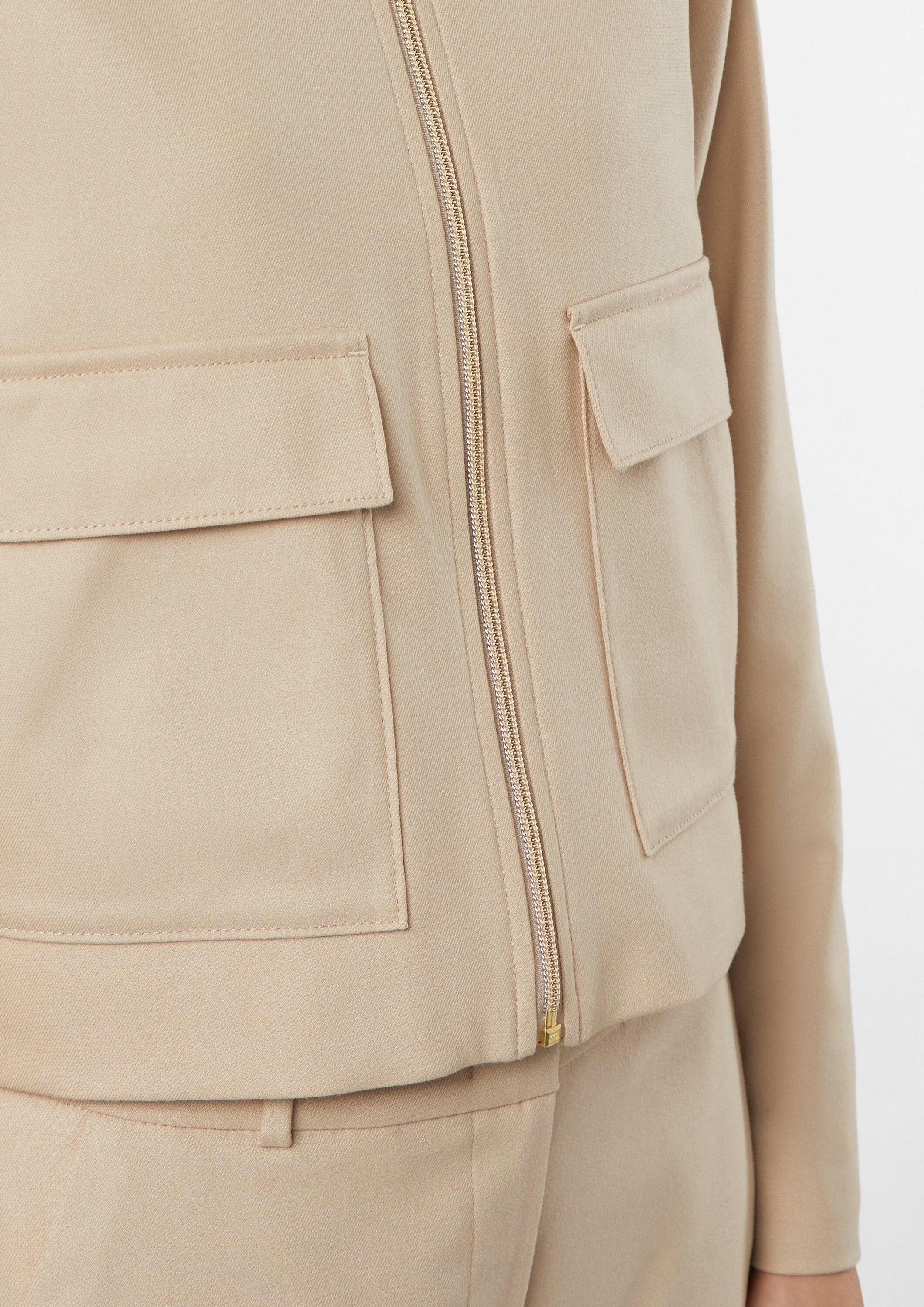 comma Funktionsjacke Indoor-Jacke Kurze Jacke aus Flanell