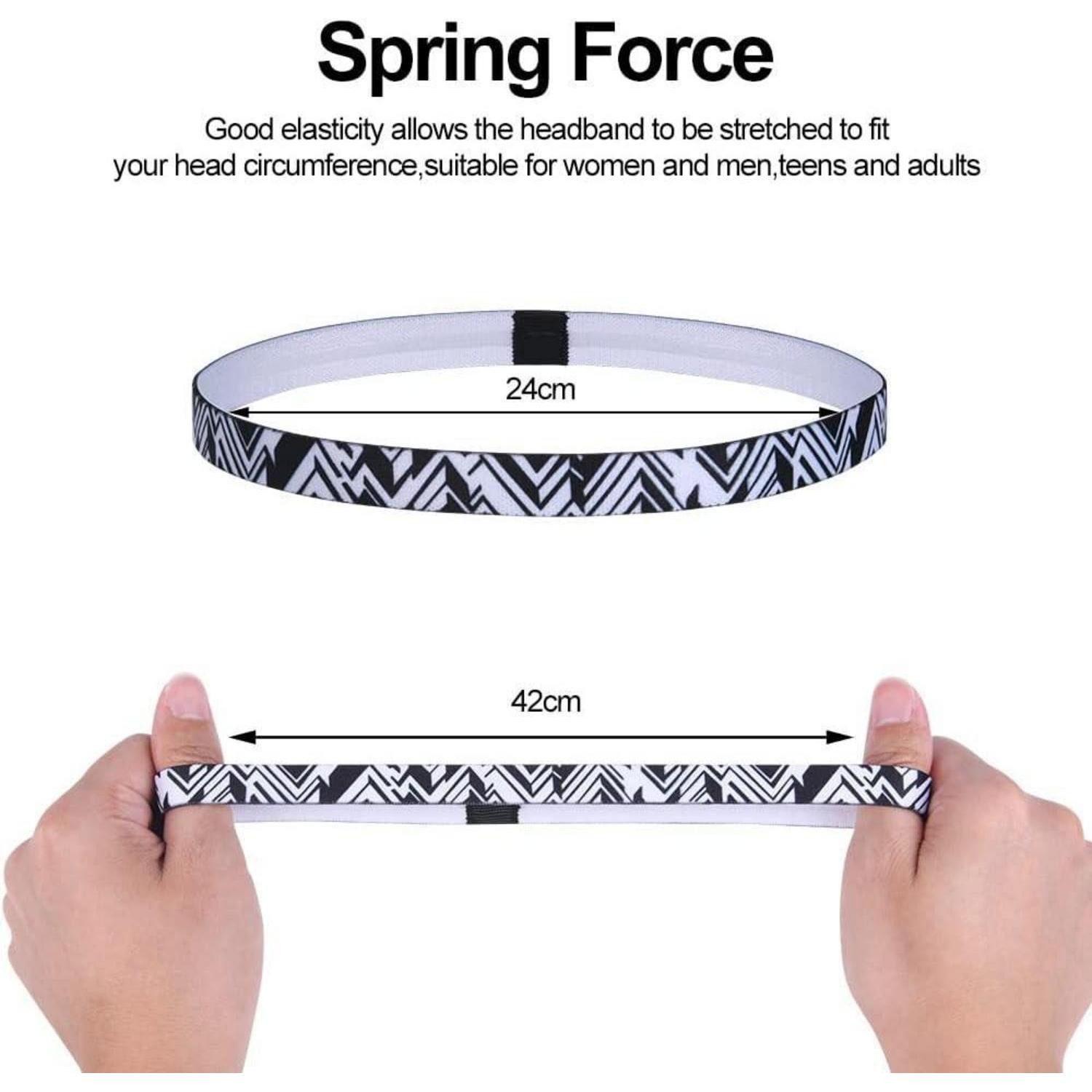 LuxusKollektion Stirnband Sport Stirnbänder Unisex Elastisch Dünn Rutschfest 5er Set