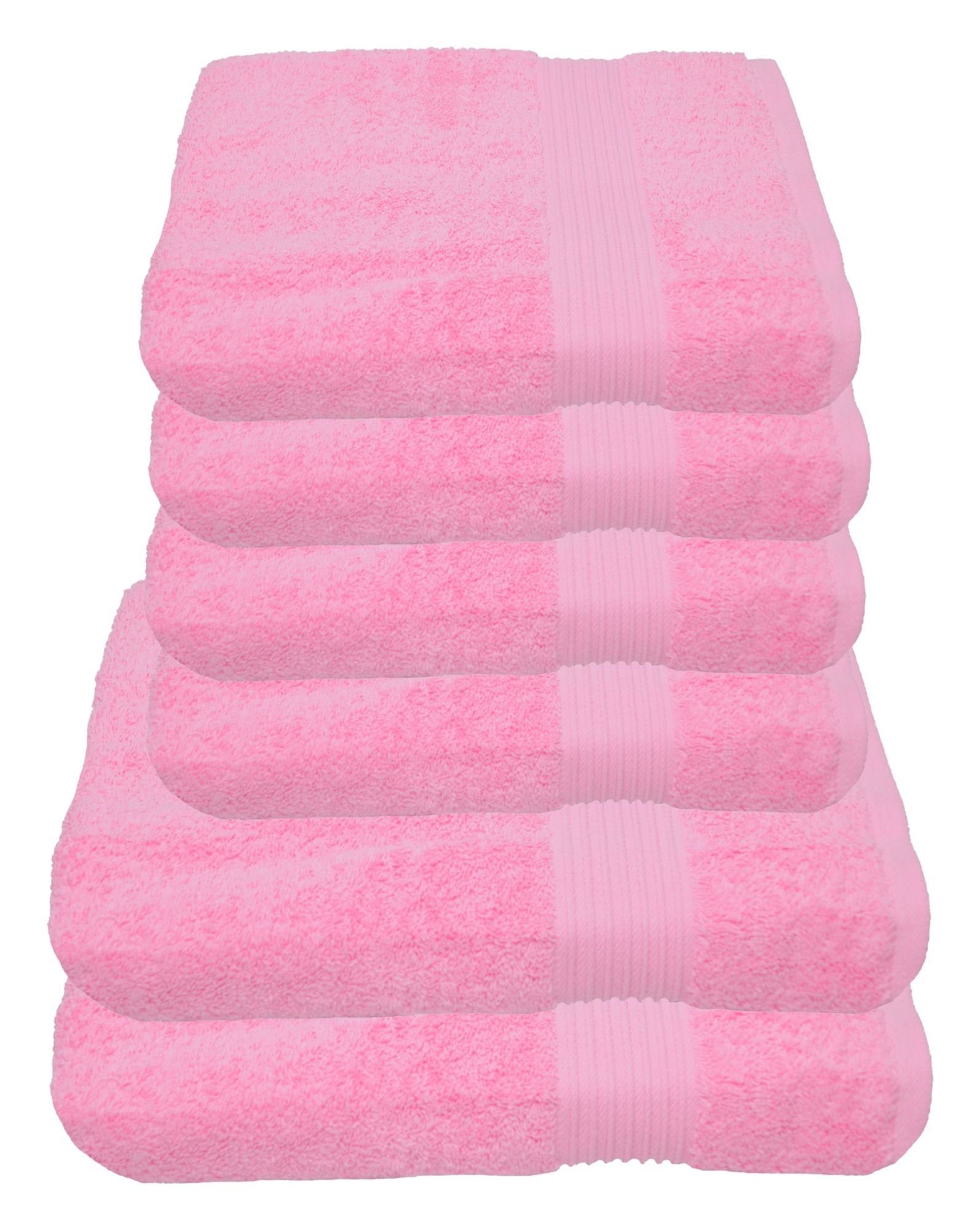 Julie Julsen Handtücher 6-Handtücher-Babyrosa, Baumwolle (6-St) günstig online kaufen