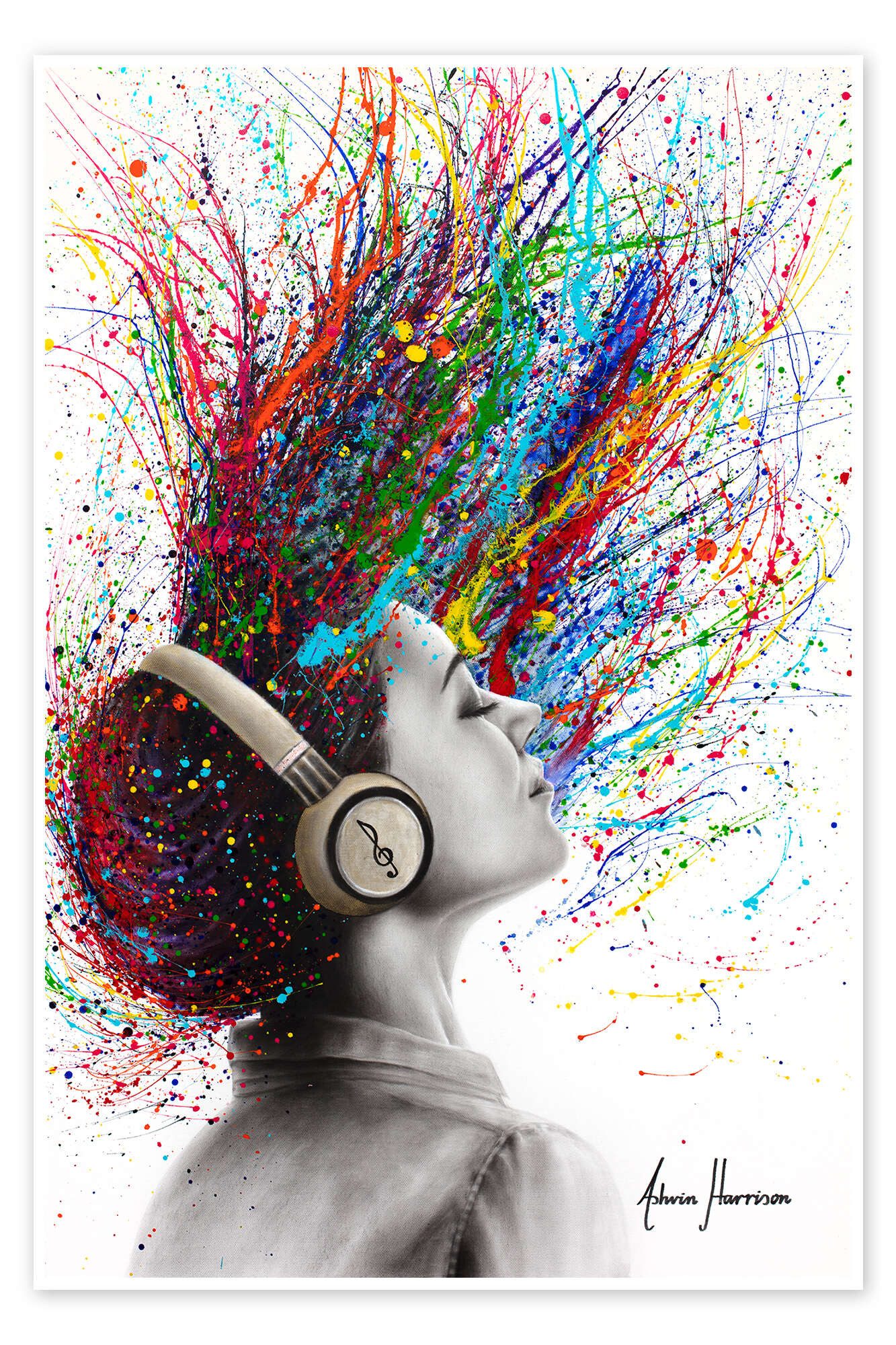 Posterlounge Wandbild Musik und ich, Ashvin Harrison, erhältlich als Poster, Leinwandbild, Wandsticker oder Acrylglasbild
