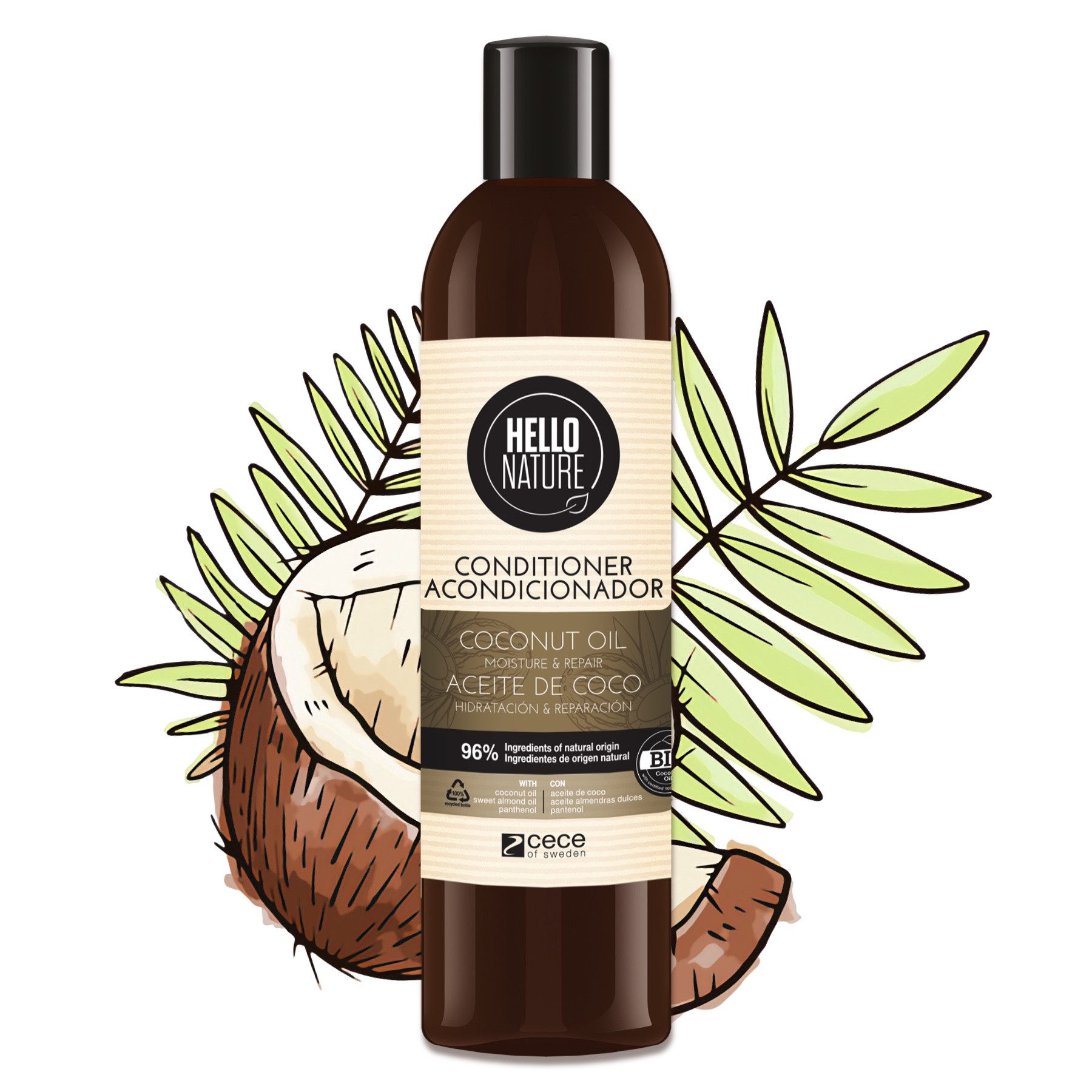 P-Beauty Cosmetic Accessories Haarspülung Conditioner Уход за волосами Haarkur Kokosöl Naturkosmetik Bio Vegan, 1-tlg., Haarspülung, Conditioner, Уход за волосами, Hello Nature