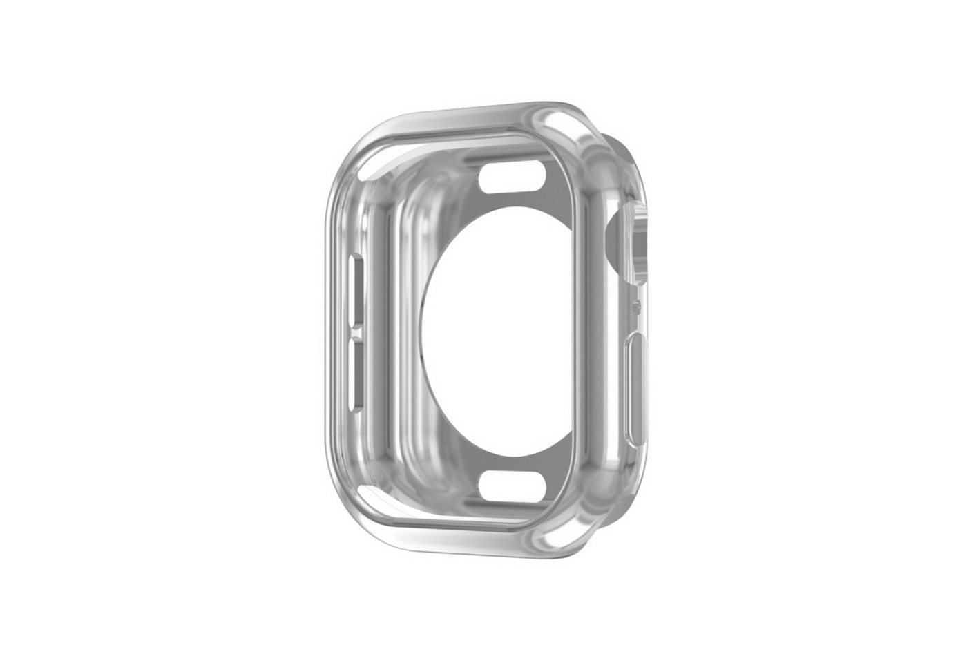 Wigento Smartwatch-Hülle Für Apple Watch Series 11 / 10 42mm TPU Hülle Gehäuse Rundloch Silber, TPU Schutzhülle mit Rundloch und nahtloser Passform