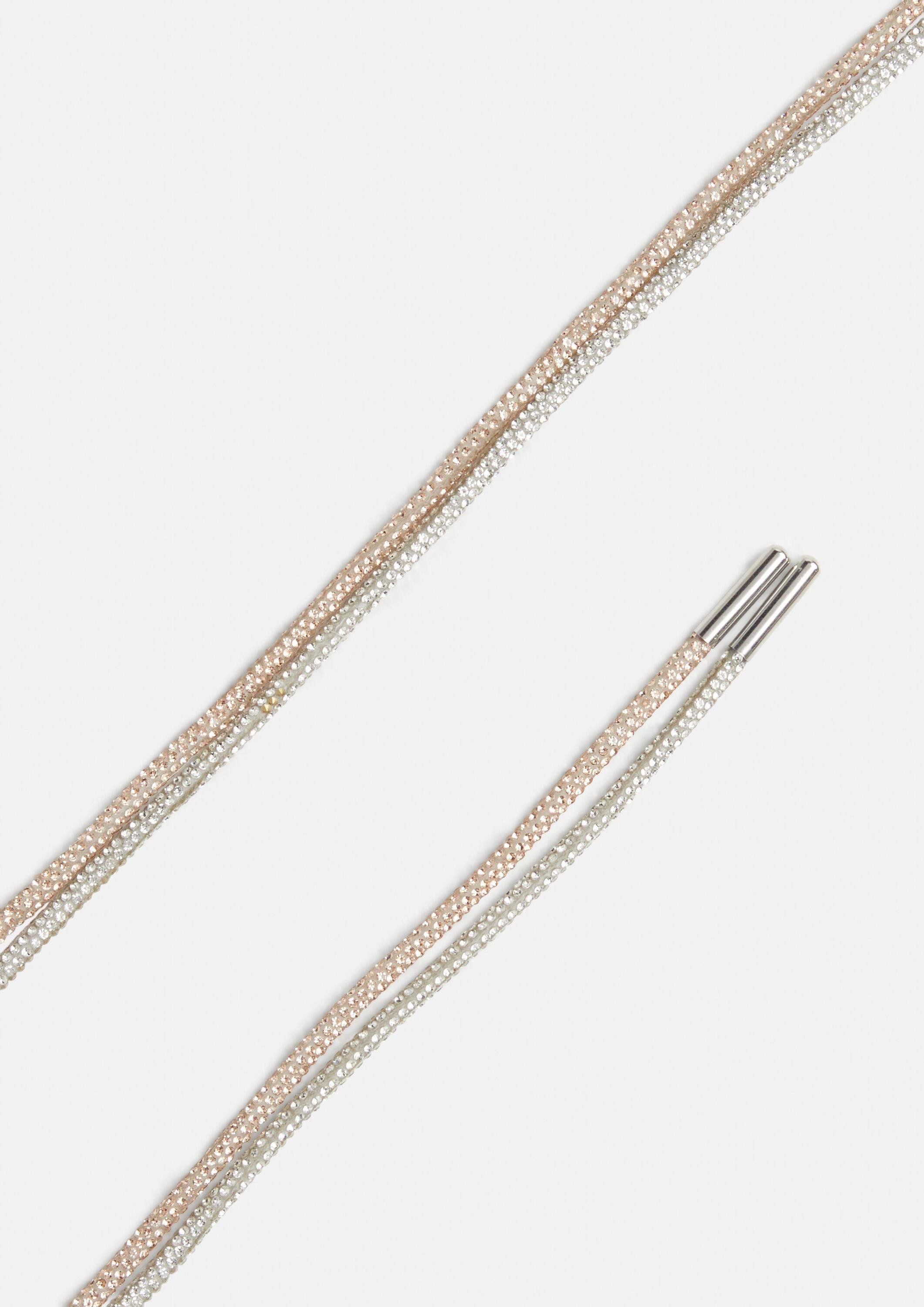 comma Ledergürtel Taillengürtel Statement-Glittergürtel im 2er-Pack
