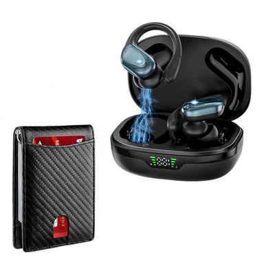 HYIEAR Ohrhörer,Kopfhörer,Bluetooth kopfhörer,Sport Kopfhörer,Kartenetui wireless In-Ear-Kopfhörer (Bluetooth, lange Akkulaufzeit, Tastensteuerung und Kompatibilität, IPX5 Wasserdicht)