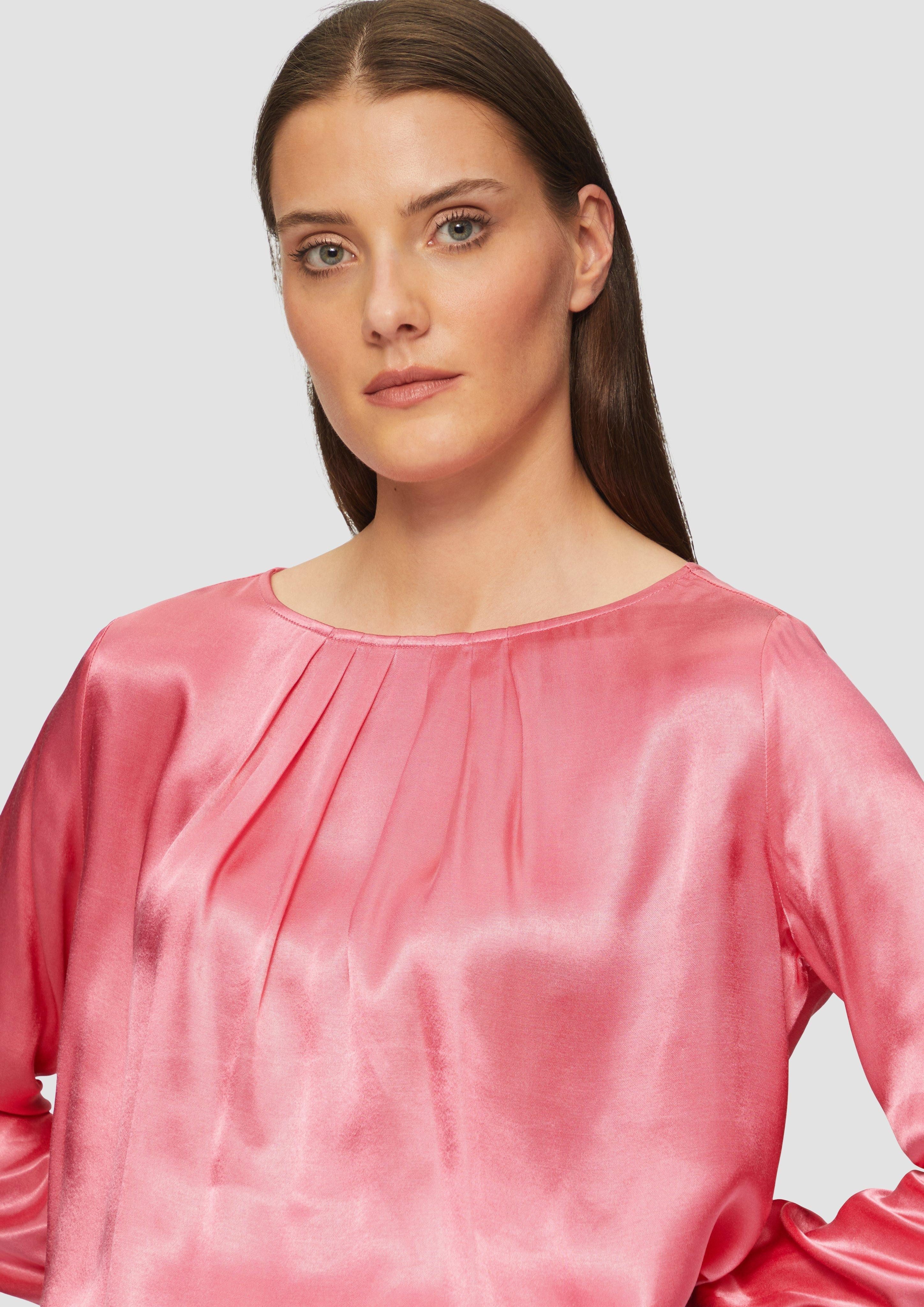 s.Oliver BLACK LABEL Langarmshirt Satiniertes Blusenshirt günstig online kaufen