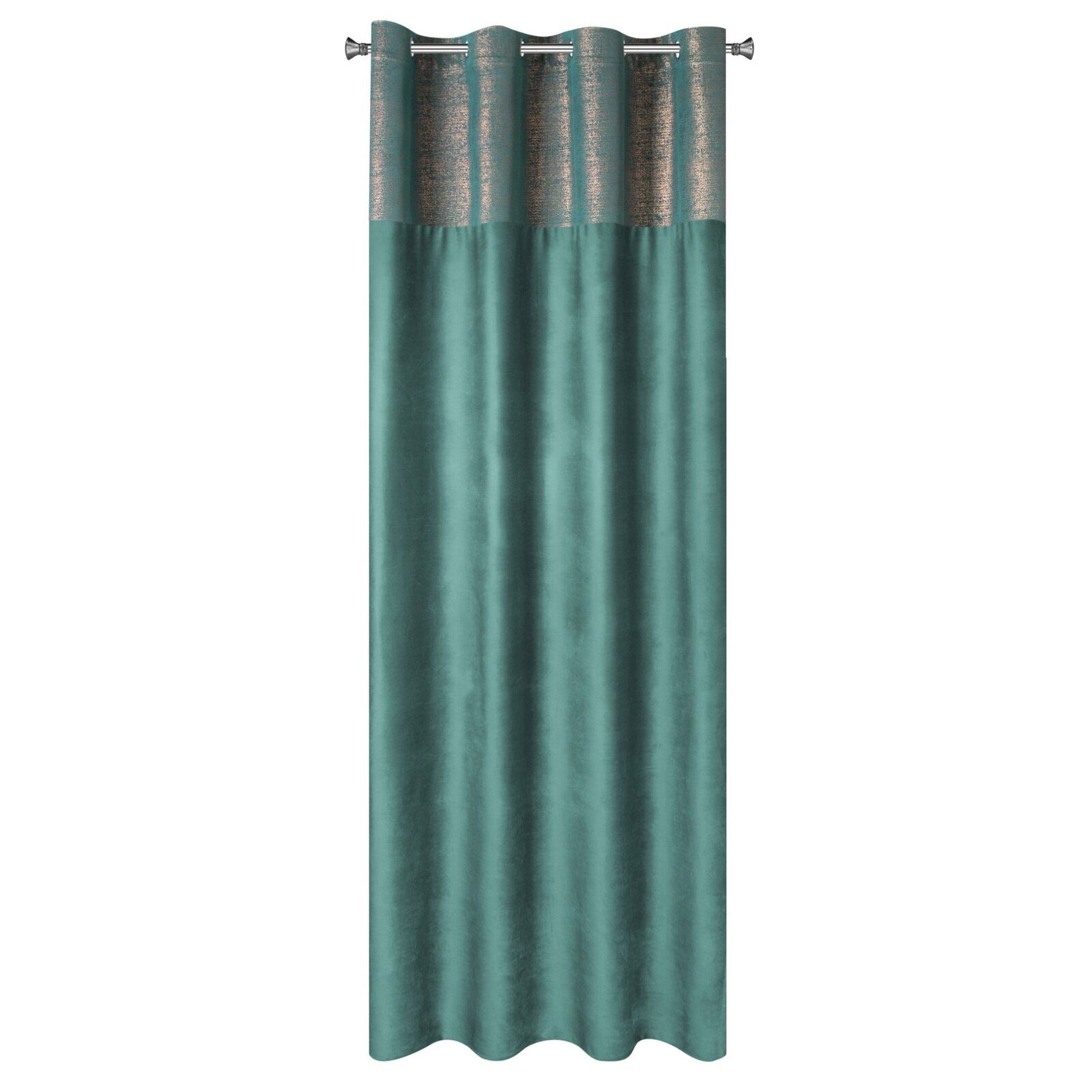 Eurofirany Vorhang Glamour Vorhänge zum Wohnzimmer, Ösenschal, 140x250 cm, elegante, blickdichte Vorhänge