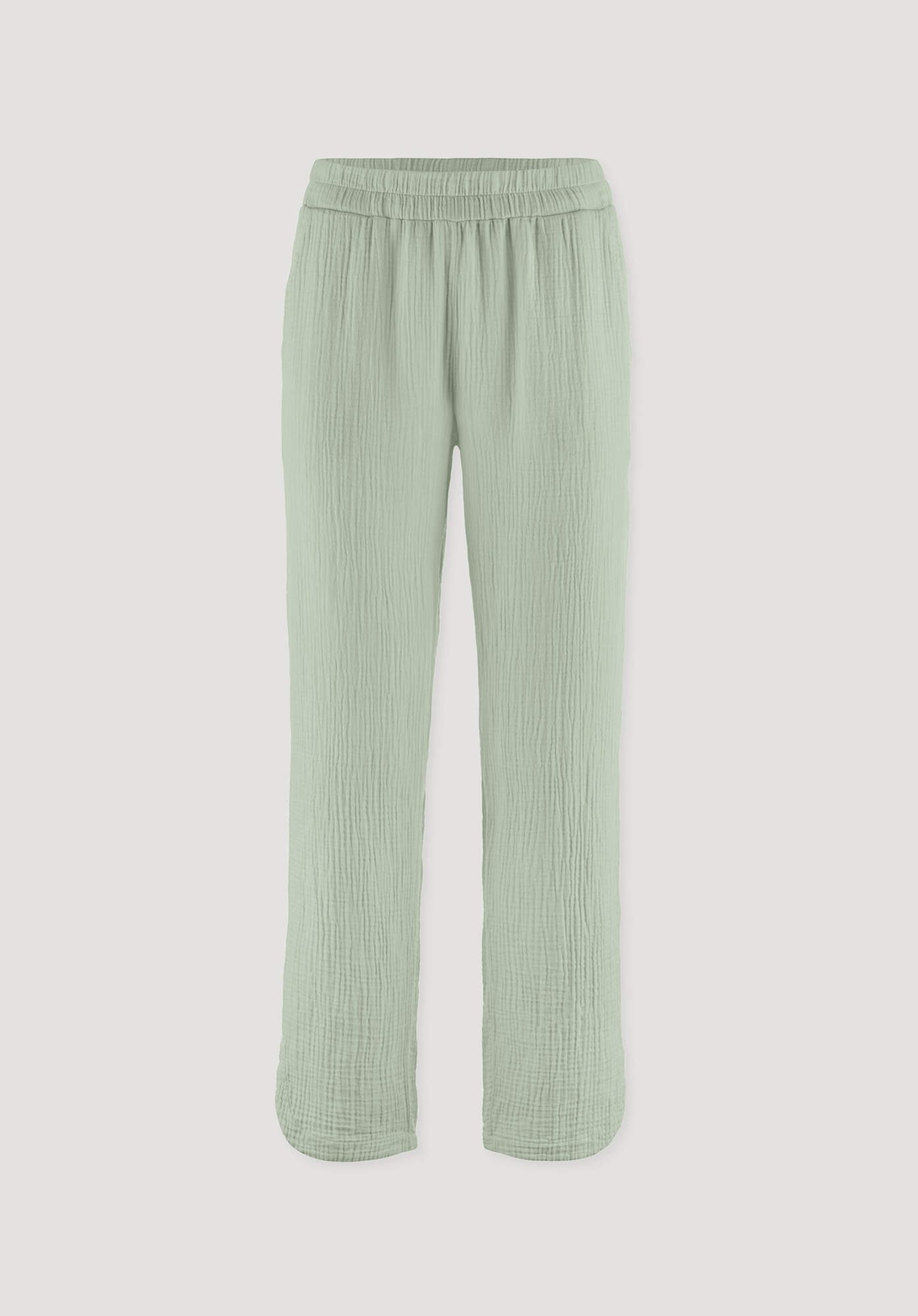 Hessnatur Schlafhose Musselin Regular aus reiner Bio-Baumwolle (1-tlg)