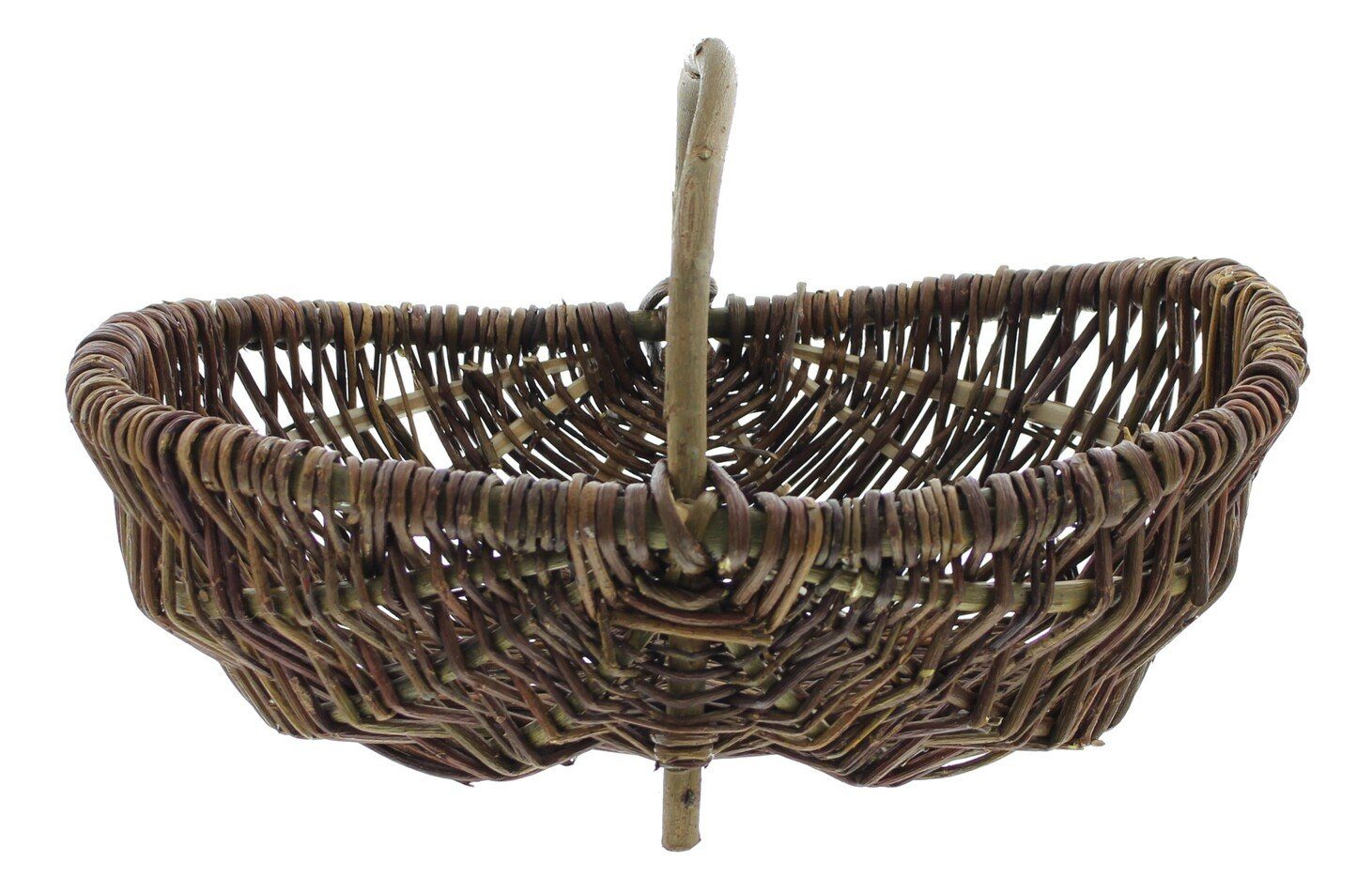Dekoleidenschaft Flechtkorb aus Weide mit Holzbügel, Obstkorb, Aufbewahrung günstig online kaufen