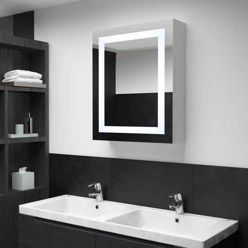 vidaXL Badezimmerspiegelschrank LED-Spiegelschrank 50x13x70 cm