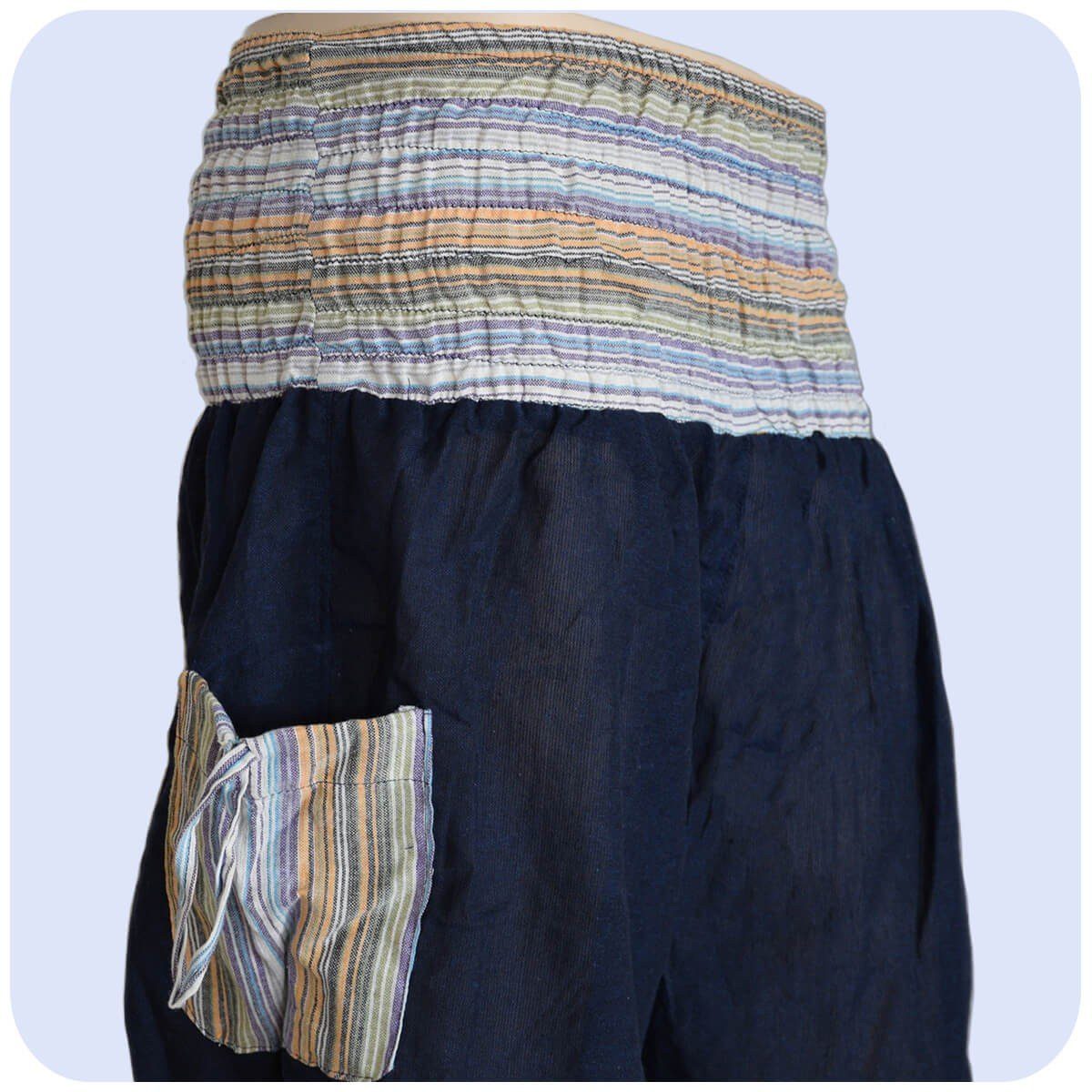 SIMANDRA Haremshose Varkala Damen Harem Short gesmokt (1-tlg) mit elastischem Bund
