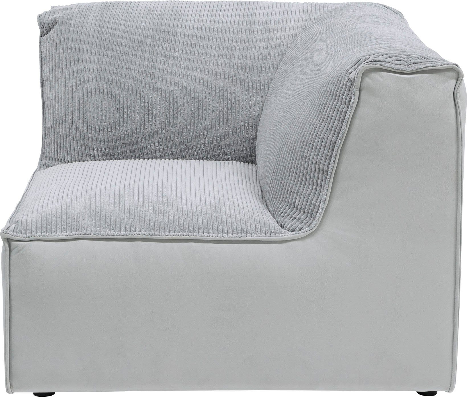 RAUM.ID Sofa-Eckelement Modulid (1 St), als Modul oder separat verwendbar, in Cord hellgrau