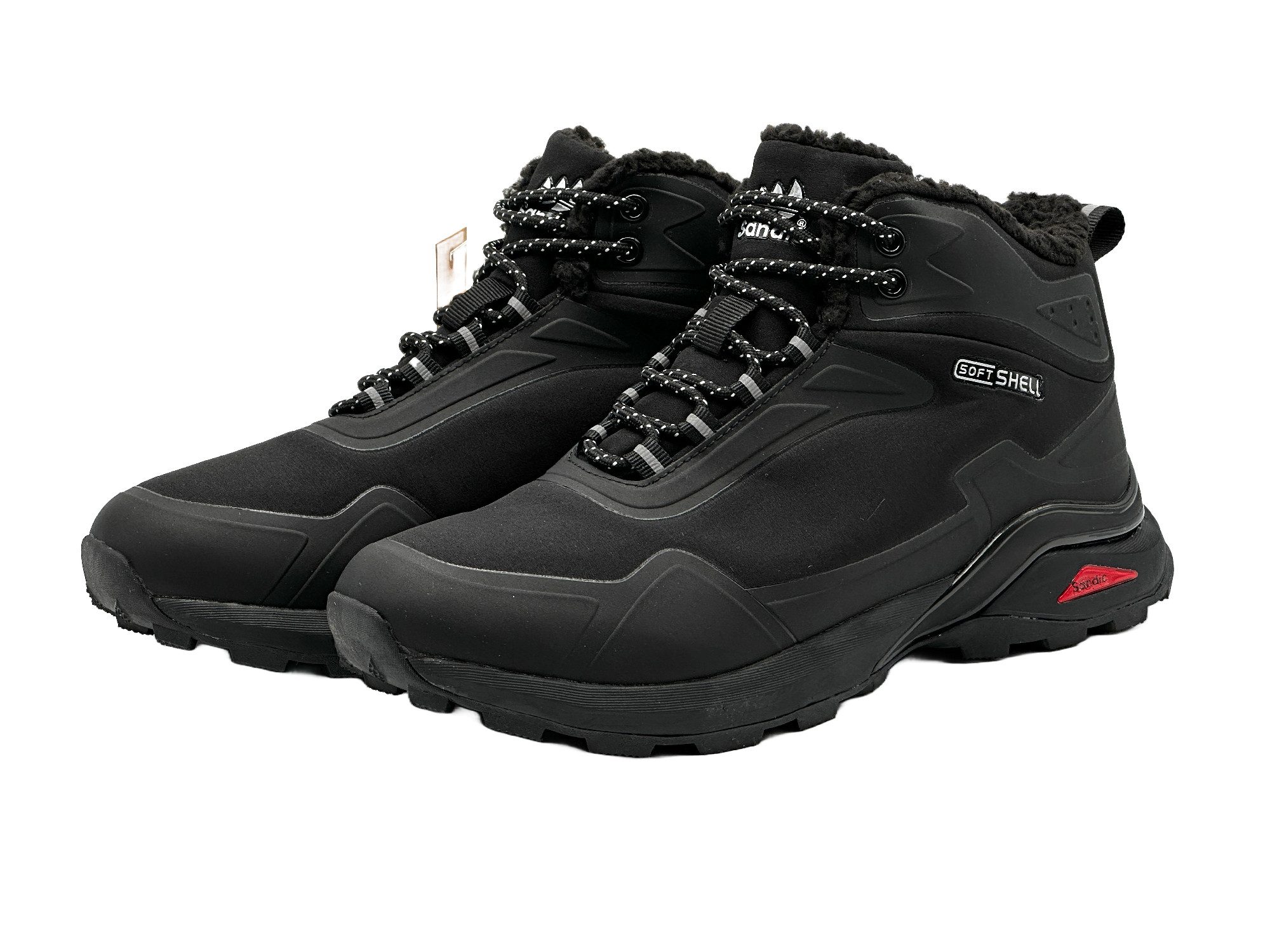 Nowaland gefütterte Trekkingschuhe Outdoorschuhe Wanderstiefel Isolierende Innenfütterung, Softshell-Obermaterial