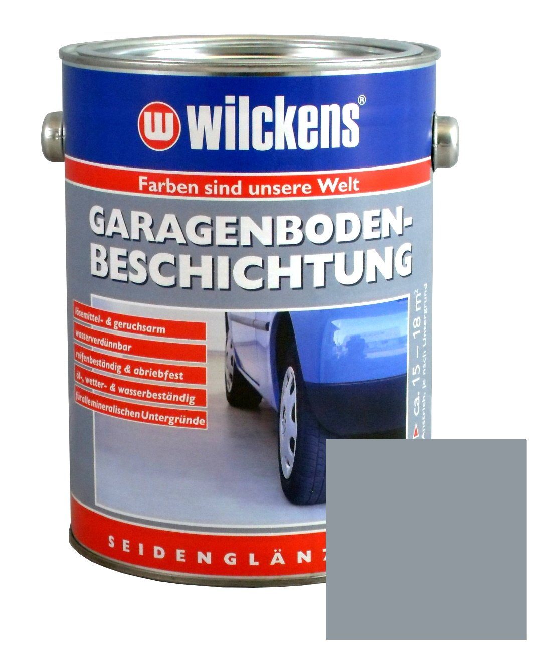 Wilckens Farben Bodenversiegelung, Garagenbodenbeschichtung Silbergrau