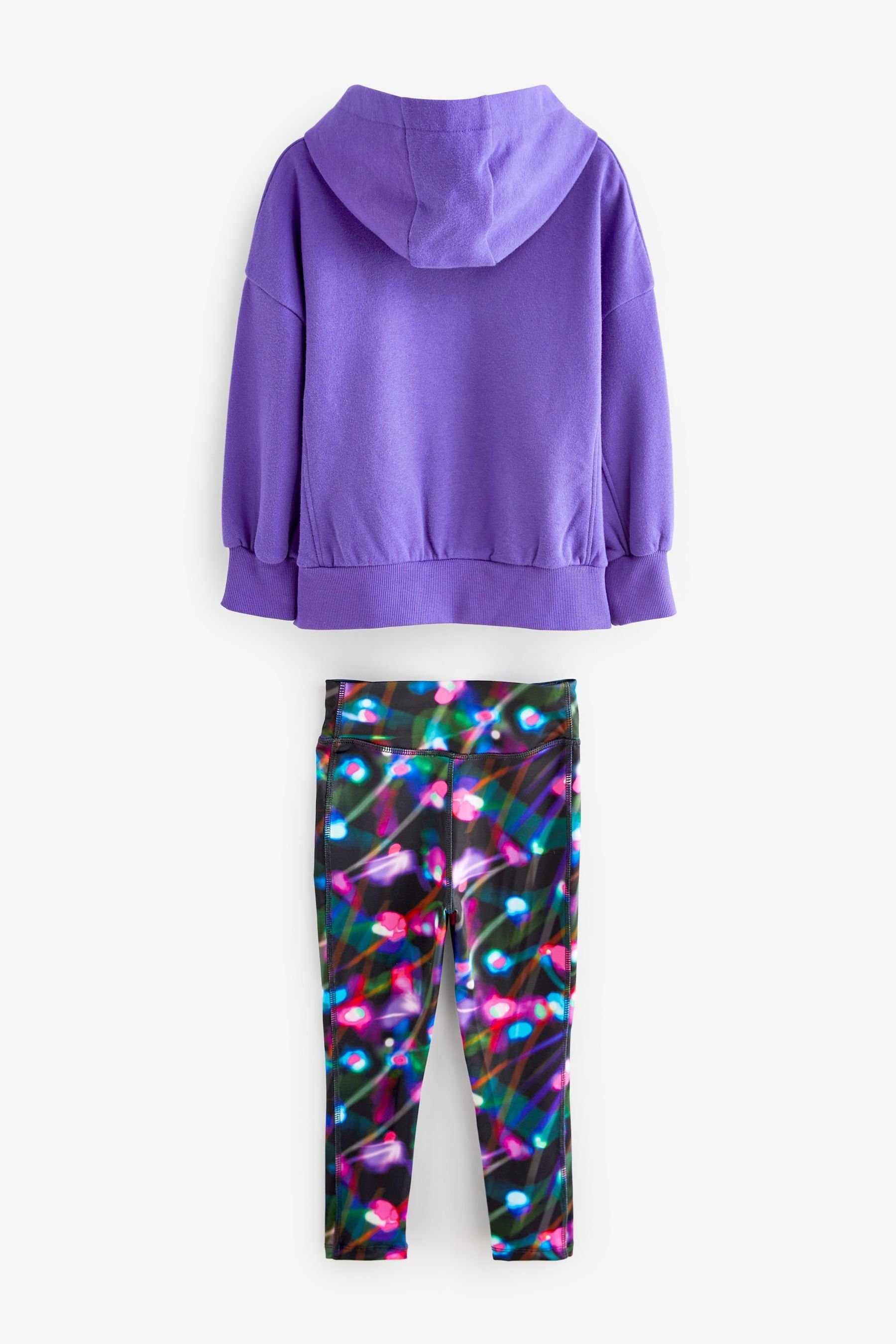 Shirt Leggings und Hoodie Set Purple (2-tlg) & im Next Leggings Graphic