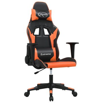 vidaXL Bürostuhl Gaming-Stuhl mit Massagefunktion Schwarz und Orange Kunstleder