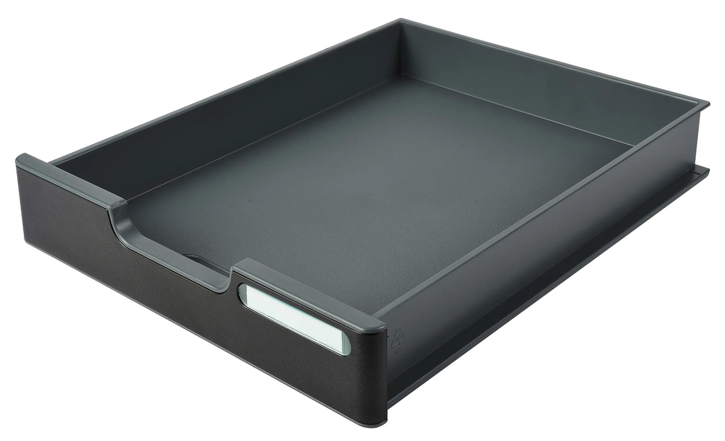 EXACOMPTA Schubladenbox MODULODOC Schublade +schwarzer Frontplatte EcoBlack Dunkelgrau 336714D, Sortierungsmodul