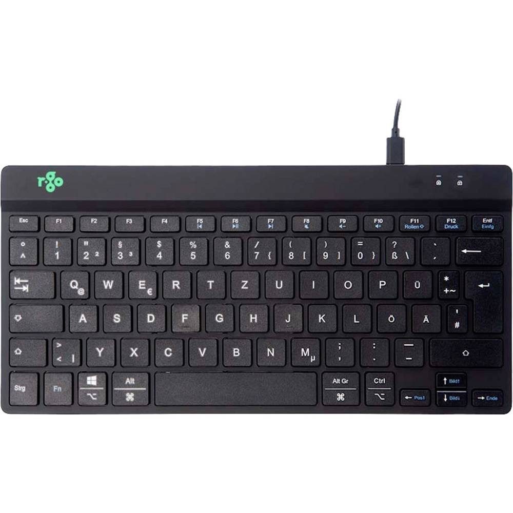 R-GO Tools R-Go Tastatur QWERTZ (DE) kabelgebunden RGOCODEWDBL Tastatur