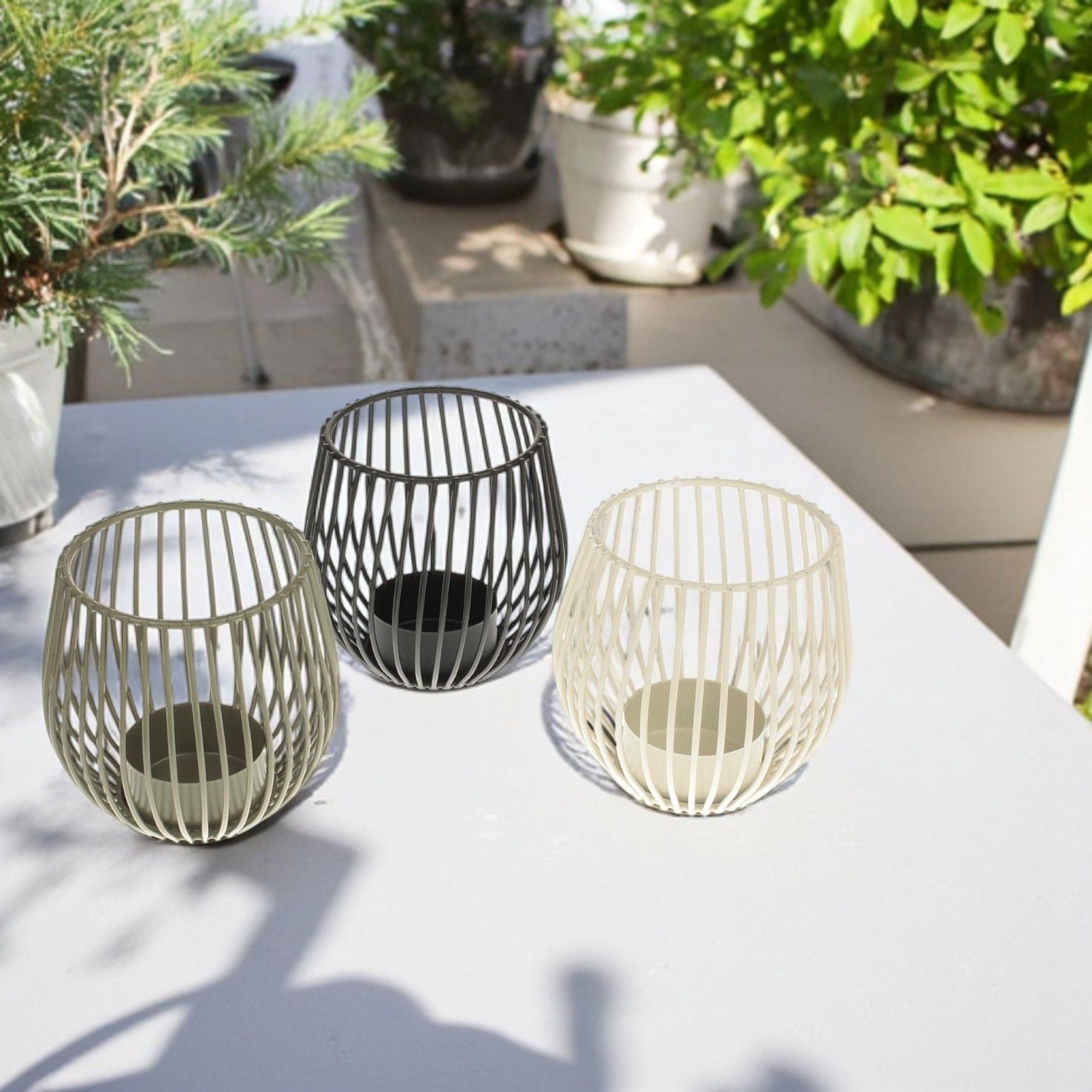 Macosa Home Teelichthalter 3er Set Metall günstig online kaufen