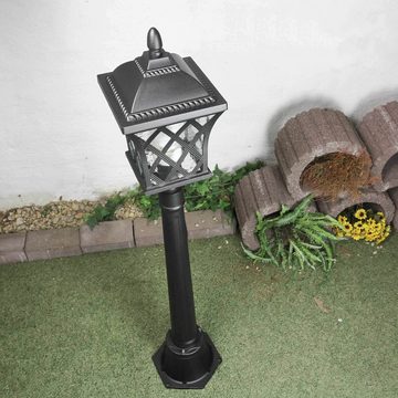 Licht-Erlebnisse Außen-Stehlampe TAY, ohne Leuchtmittel, Standleuchte Gartenbeleuchtung Anthrazit Aluminium Glas