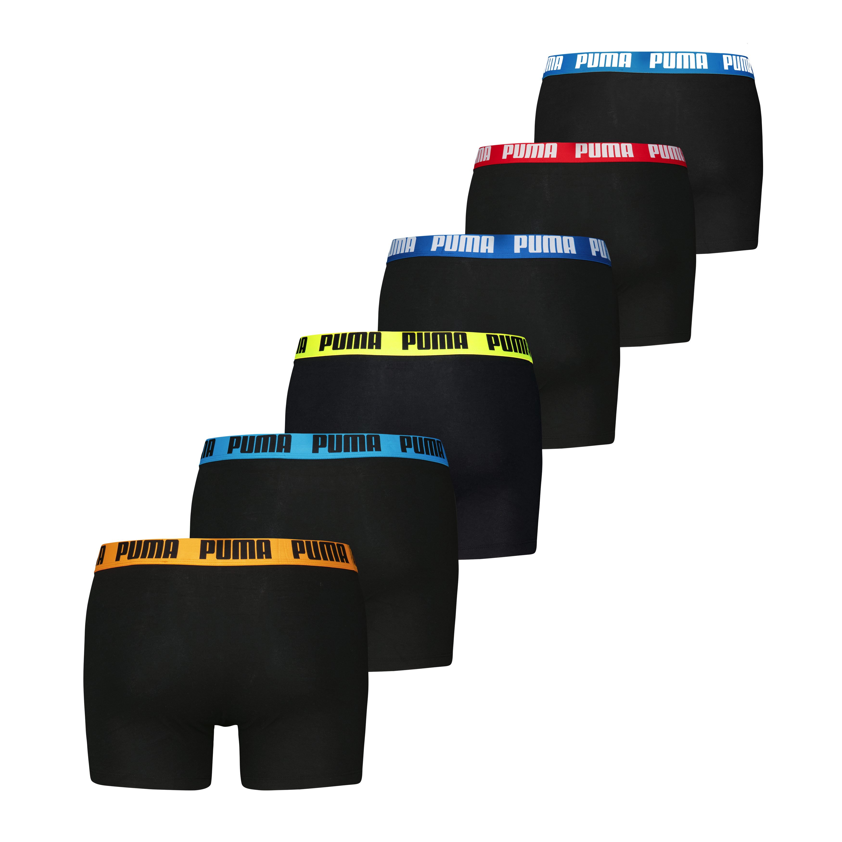 PUMA Boxershorts PUMA MEN EVERYDAY BOXER (6er Pack) Elastischer Logobund, Stretchmaterial, ohne Eingriff