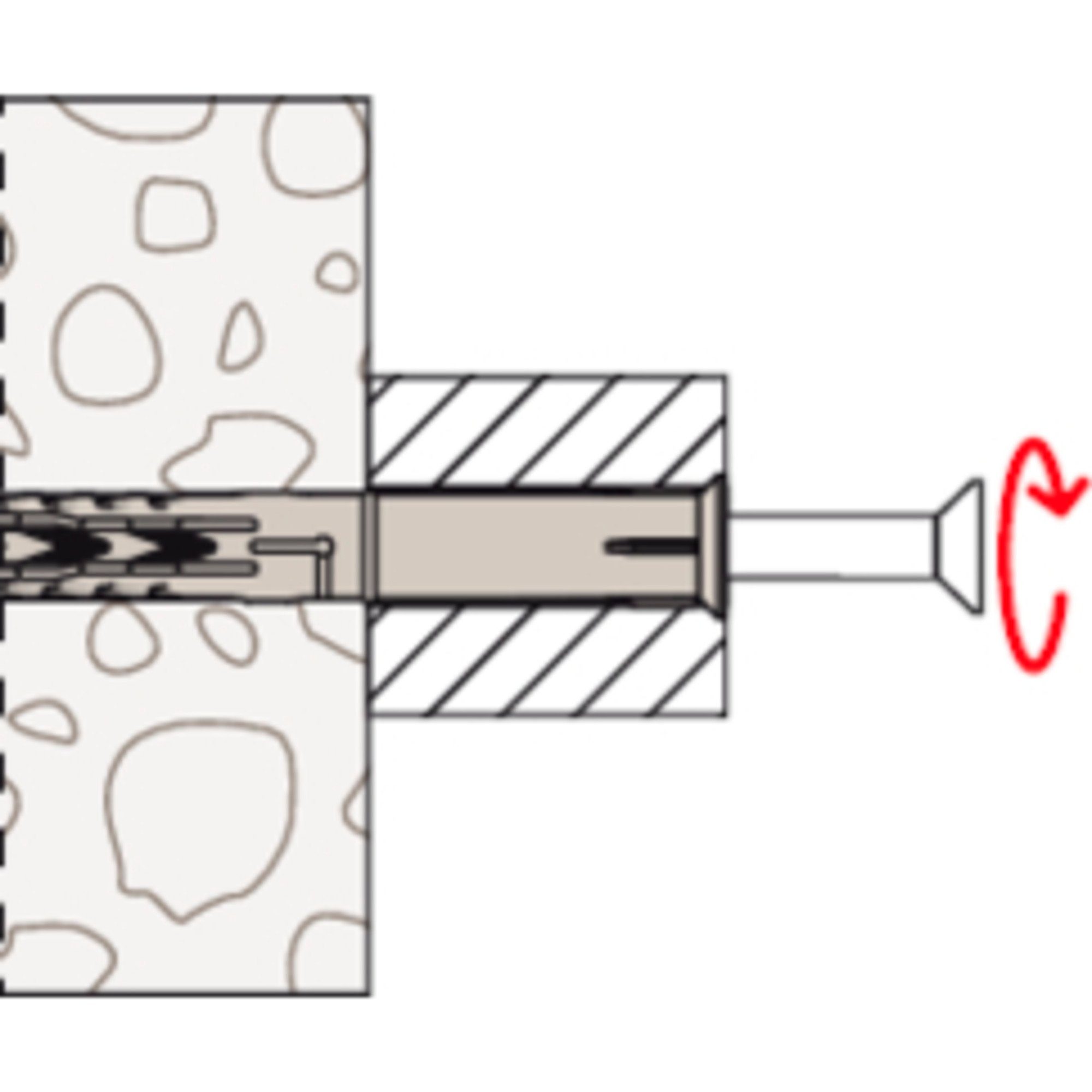Fischer Universaldübel fischer Langschaftdübel SXR 6x60, Dübel, (100