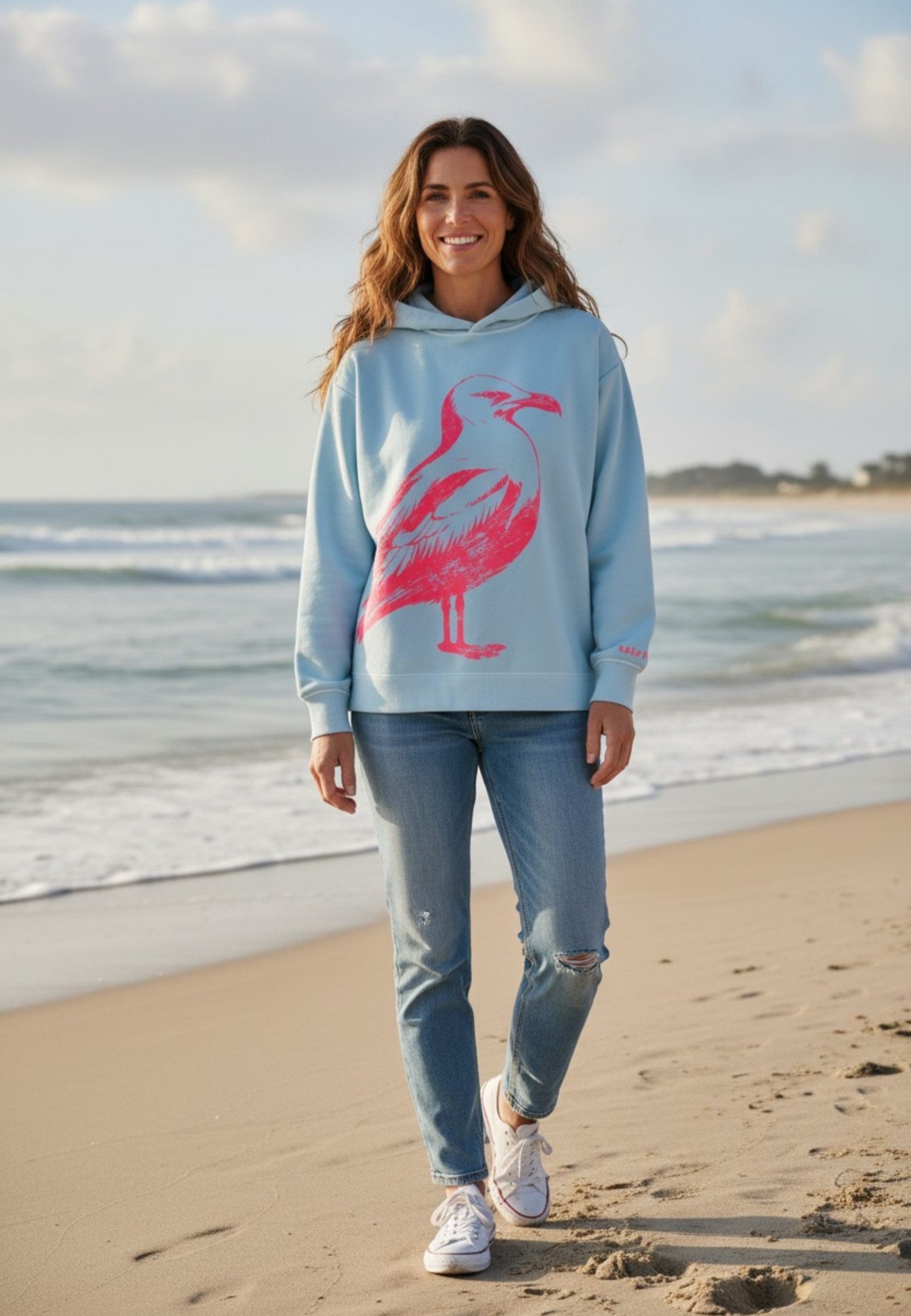 salzhaut Hoodie VÖÖRUT Damen Oversized Damen Kapuzenpullover– lässig, frisch und nordisch charmant!