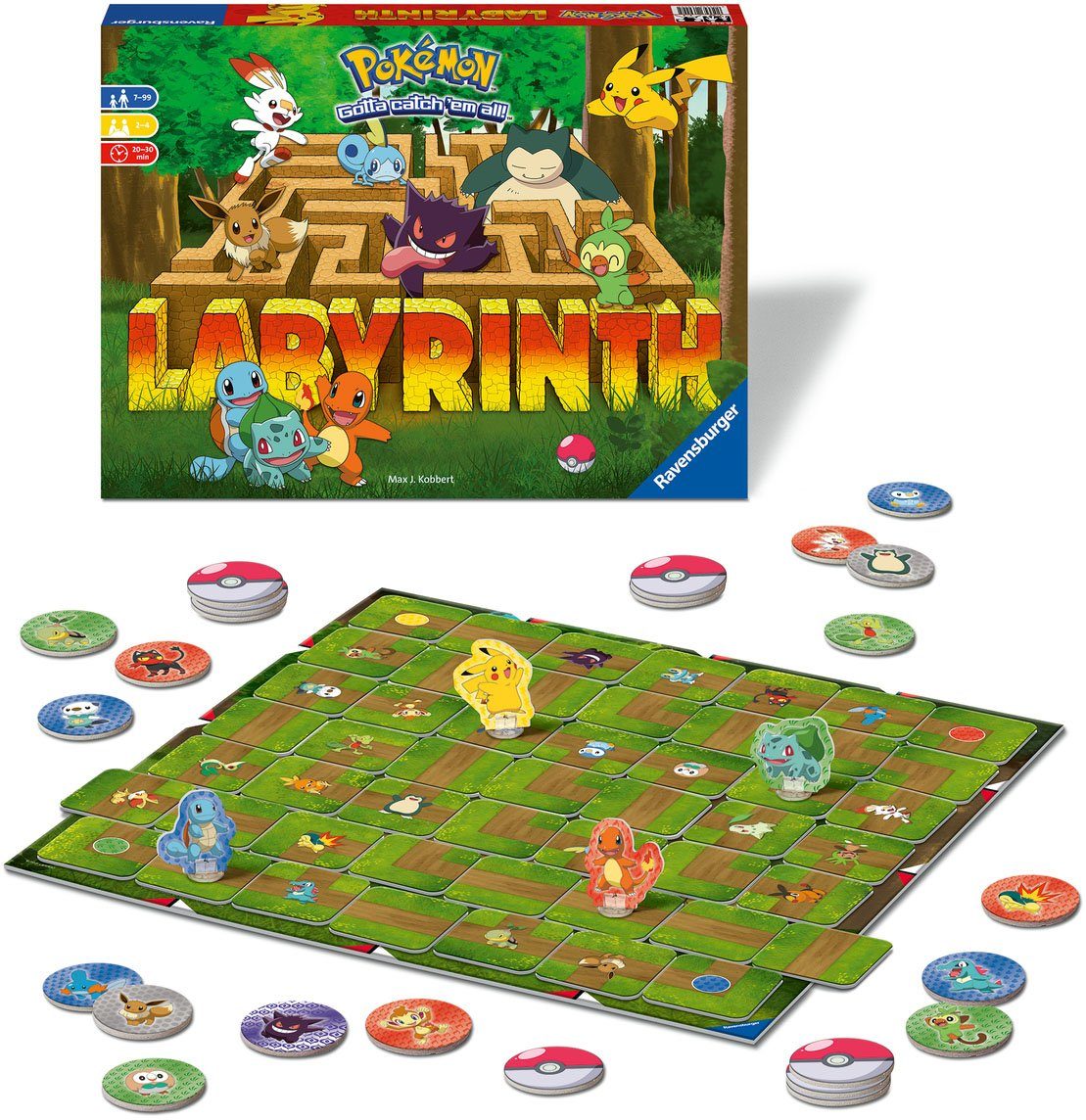Ravensburger Spiel Pokémon Labyrinth, Familienspiel, Made in Europe