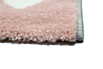 Kinderteppich Kinderteppich Spielteppich Babyteppich Meerjungfrau Prinzessin pastell rosa, Carpetia, rund, Höhe: 13 mm