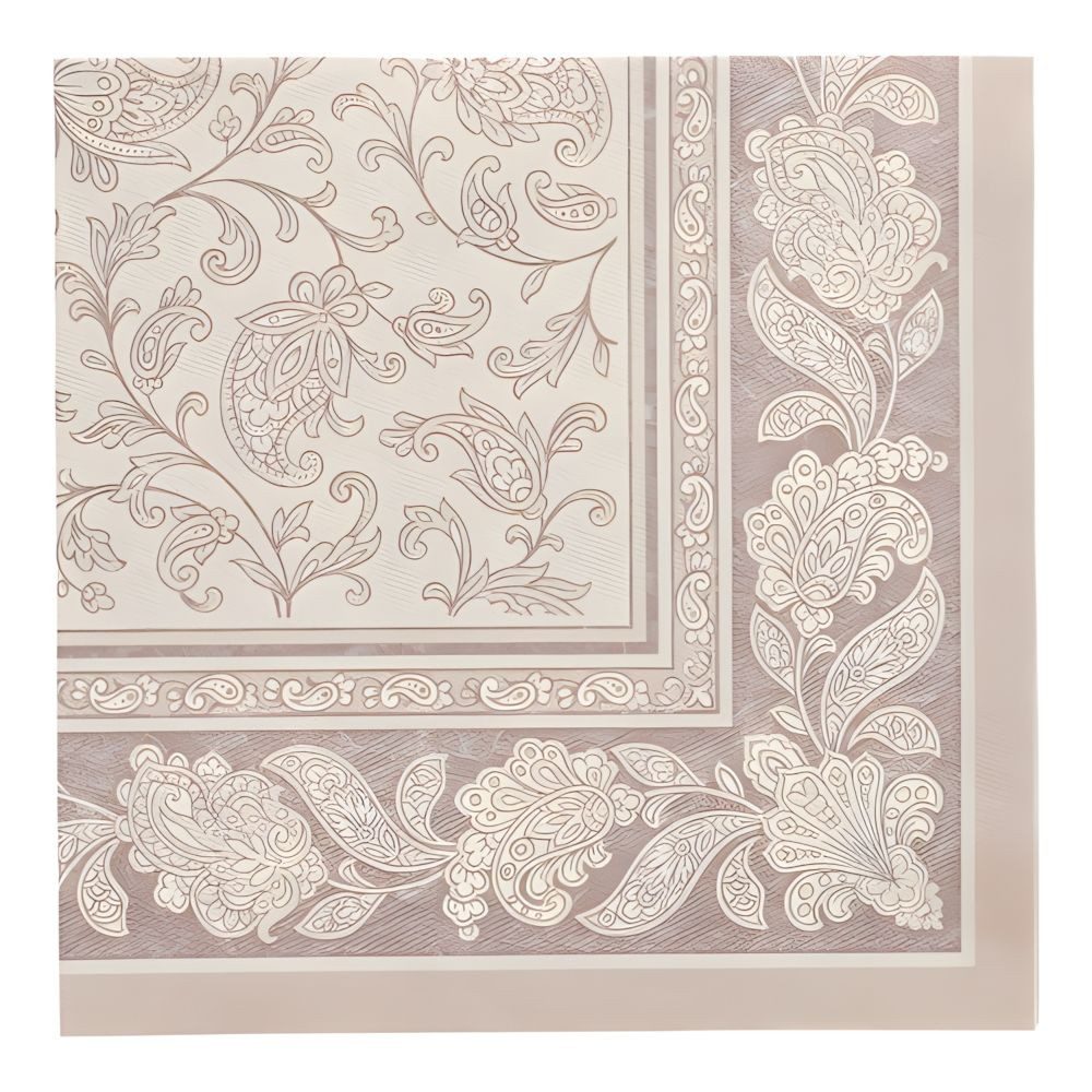 PAPSTAR Papierserviette 50 x ROYAL Collection 1/4-Falz 40 cm x 40 cm mocca Ornaments