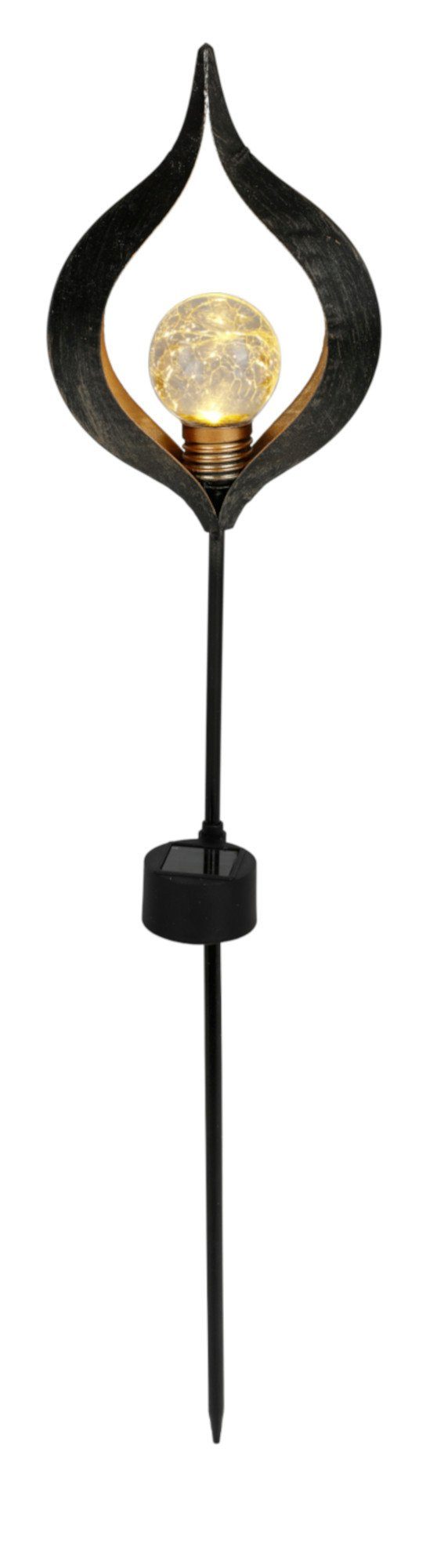 BURI Kugelleuchte Solar Metall-Gartenstecker 58,5cm LED günstig online kaufen