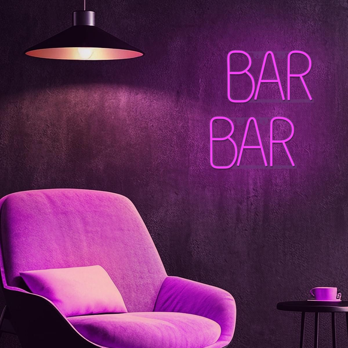 Forever Light LED Dekolicht Forever Light Neon LED Leuchte "BAR" Pink – FLNE24, LED fest integriert, Pink, Ein-/Ausschalter am Kabel, Leichtgewicht, Wandmontage