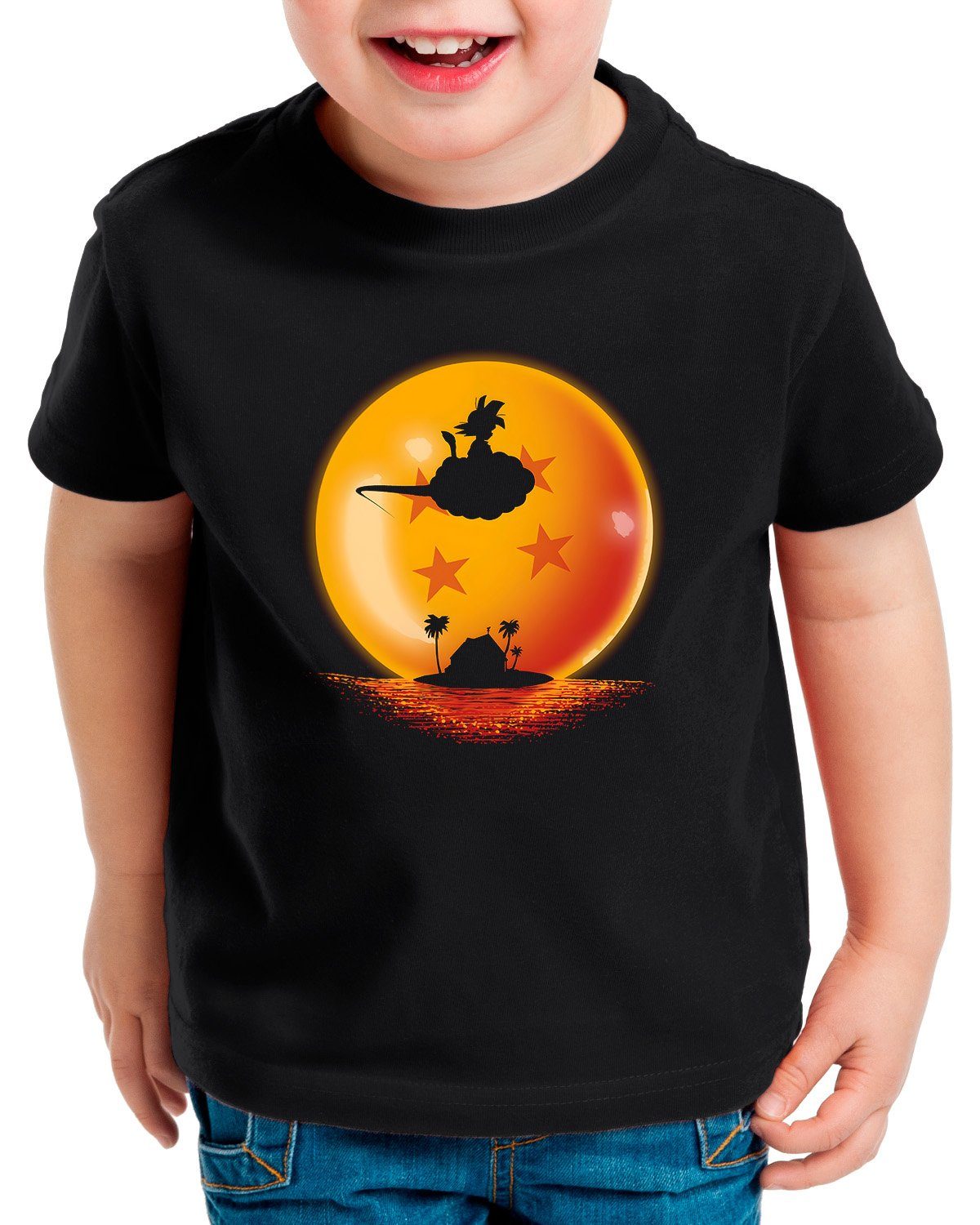 style3 Print-Shirt Kinder T-Shirt Flying Nimbus super dragonball z gt songoku breakers the kakarot