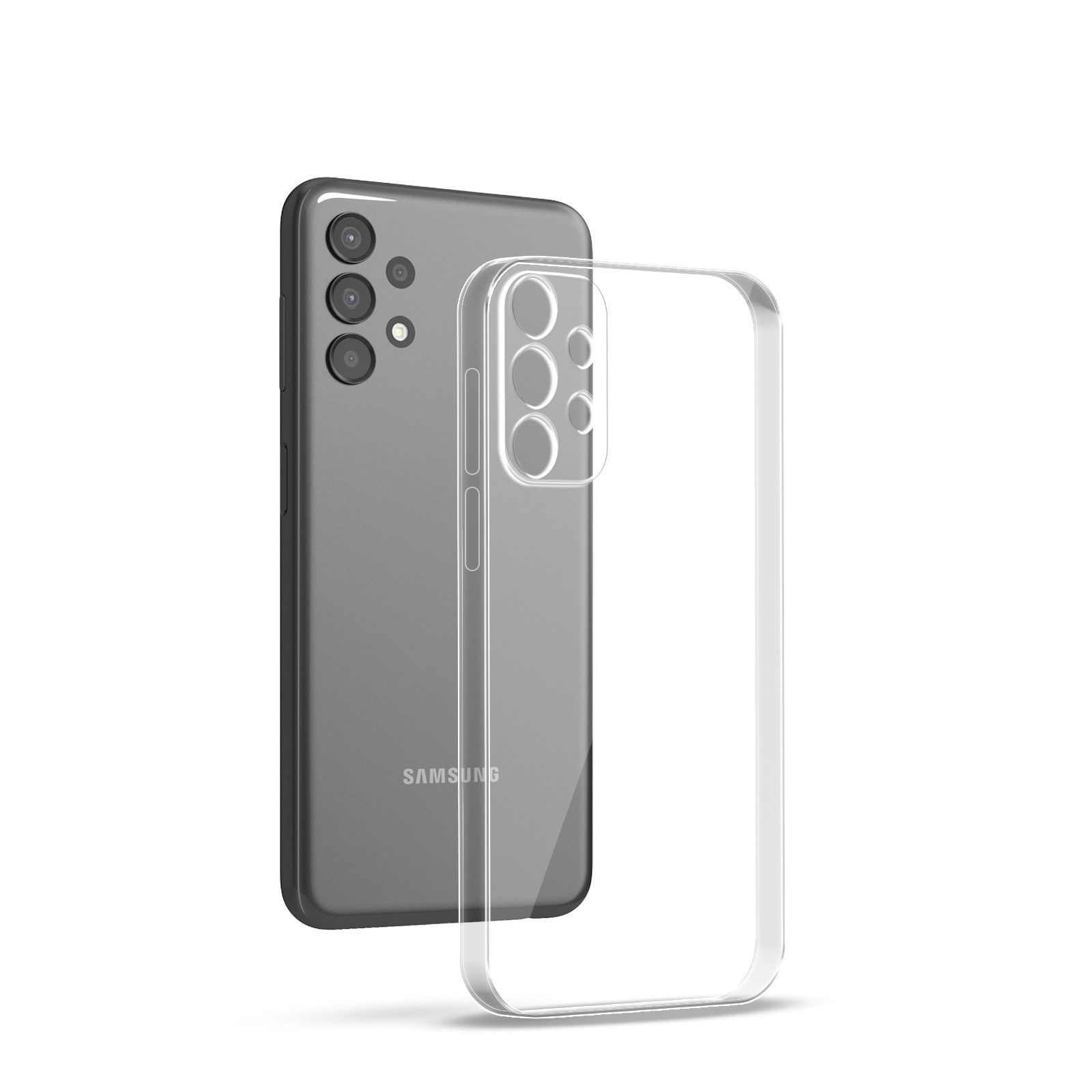 Tec-Expert Handyhülle Handy Hülle Cover für Samsung Galaxy A13 6.6 Zoll, 6.6", Slim Case Bumper Schutzhülle Transparent