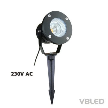 VBLED LED Gartenstrahler LED Teichstrahler 10W + Eurostecker 230V, LED fest integriert