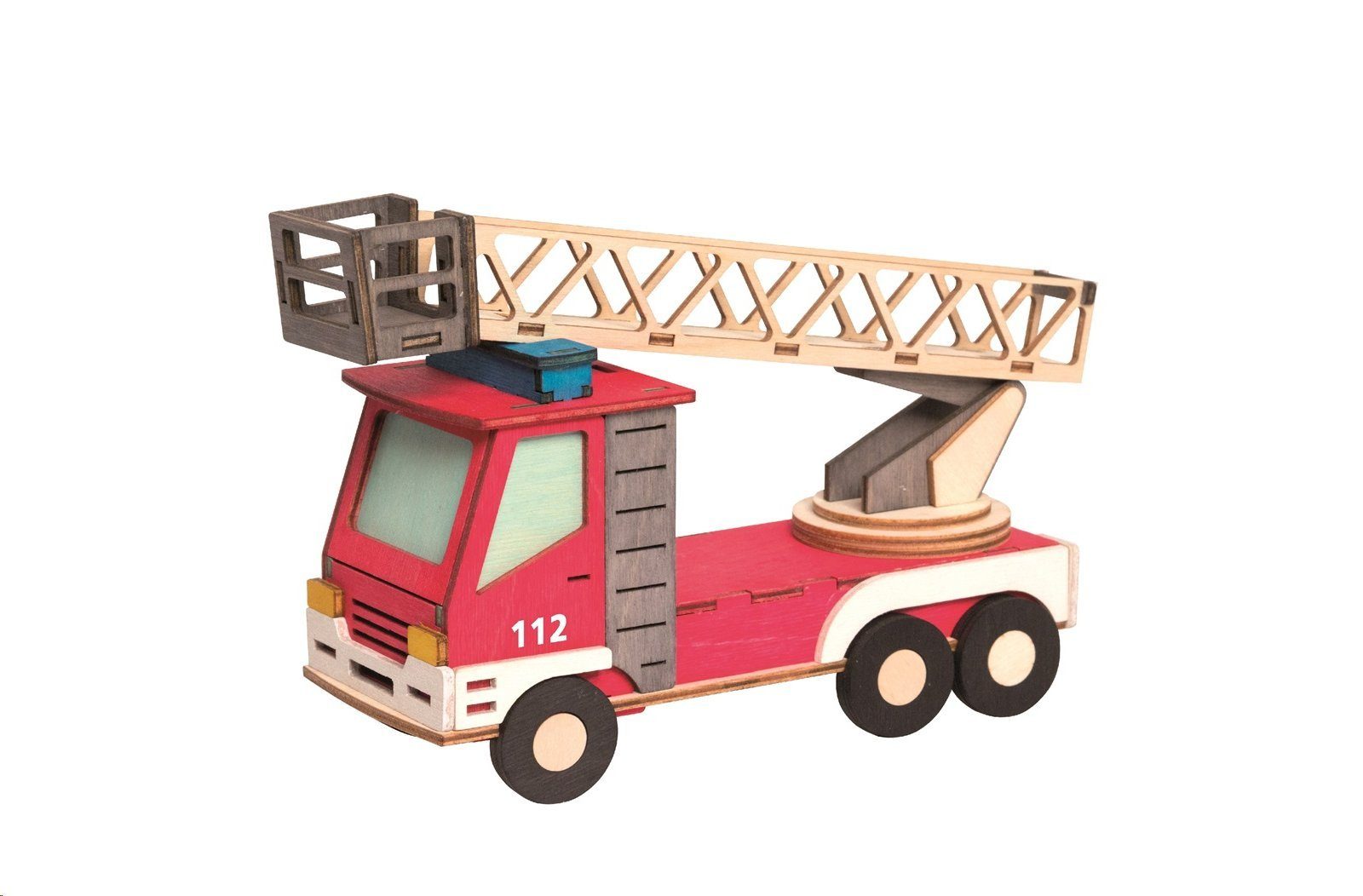 Kuhnert Dekofigur Räucherfigur - Feuerwehr - aus Holz, anspruchsvolles Bastelset zum Selbstgestalten - Made in Germany