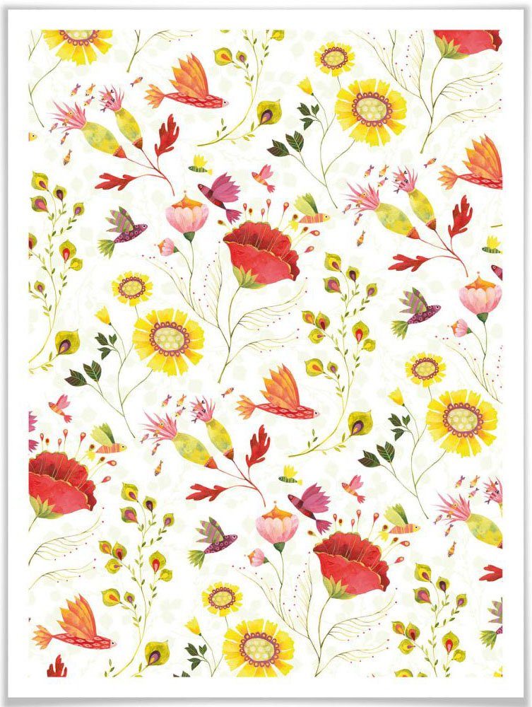 Bild, Wall-Art St), Pflanzen Poster, Blumen, Märchen Wandposter Wandbild, Florale (1 Poster Wandbilder