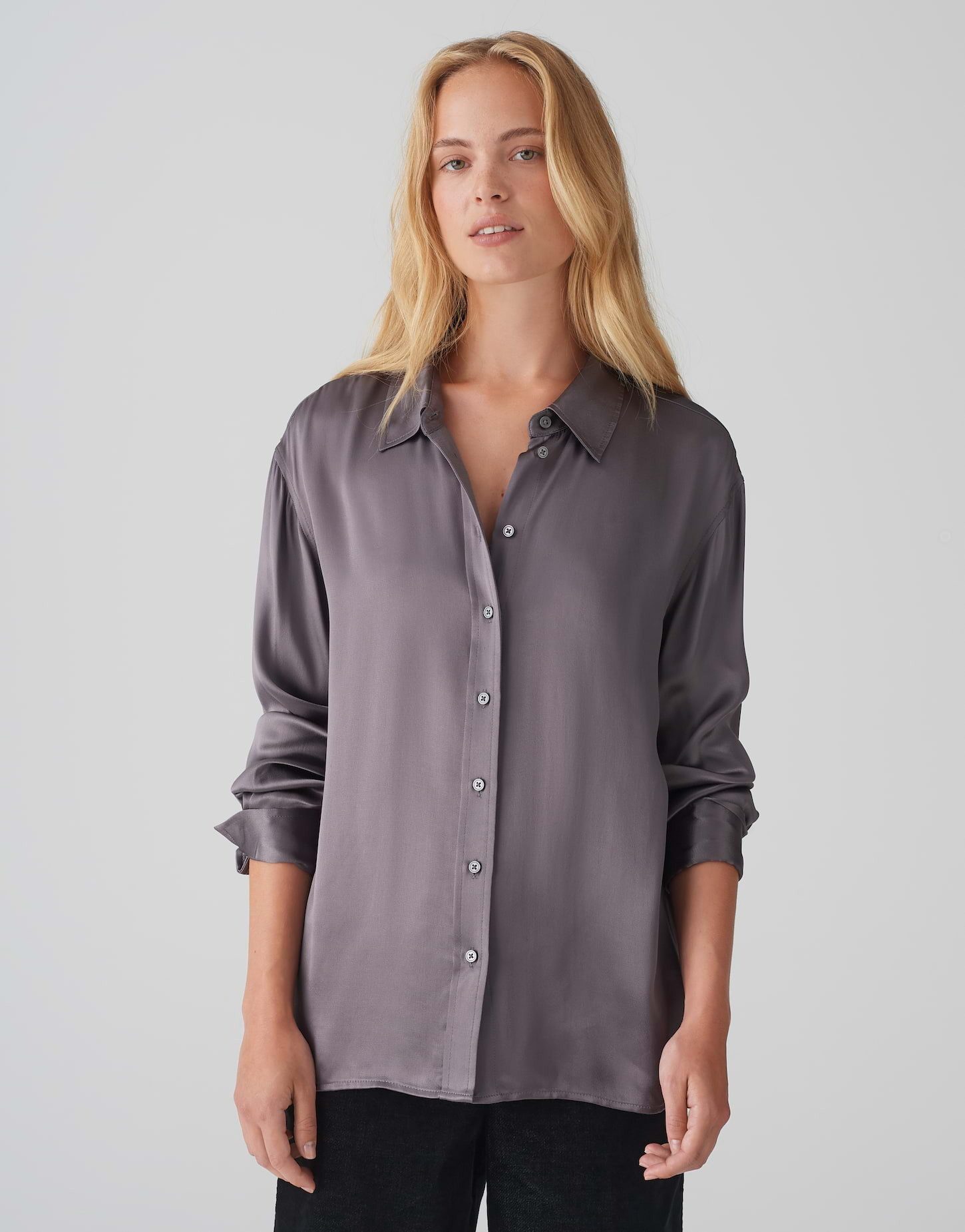Satinbluse Satinbluse FENZY Loose aus fließender Viskose