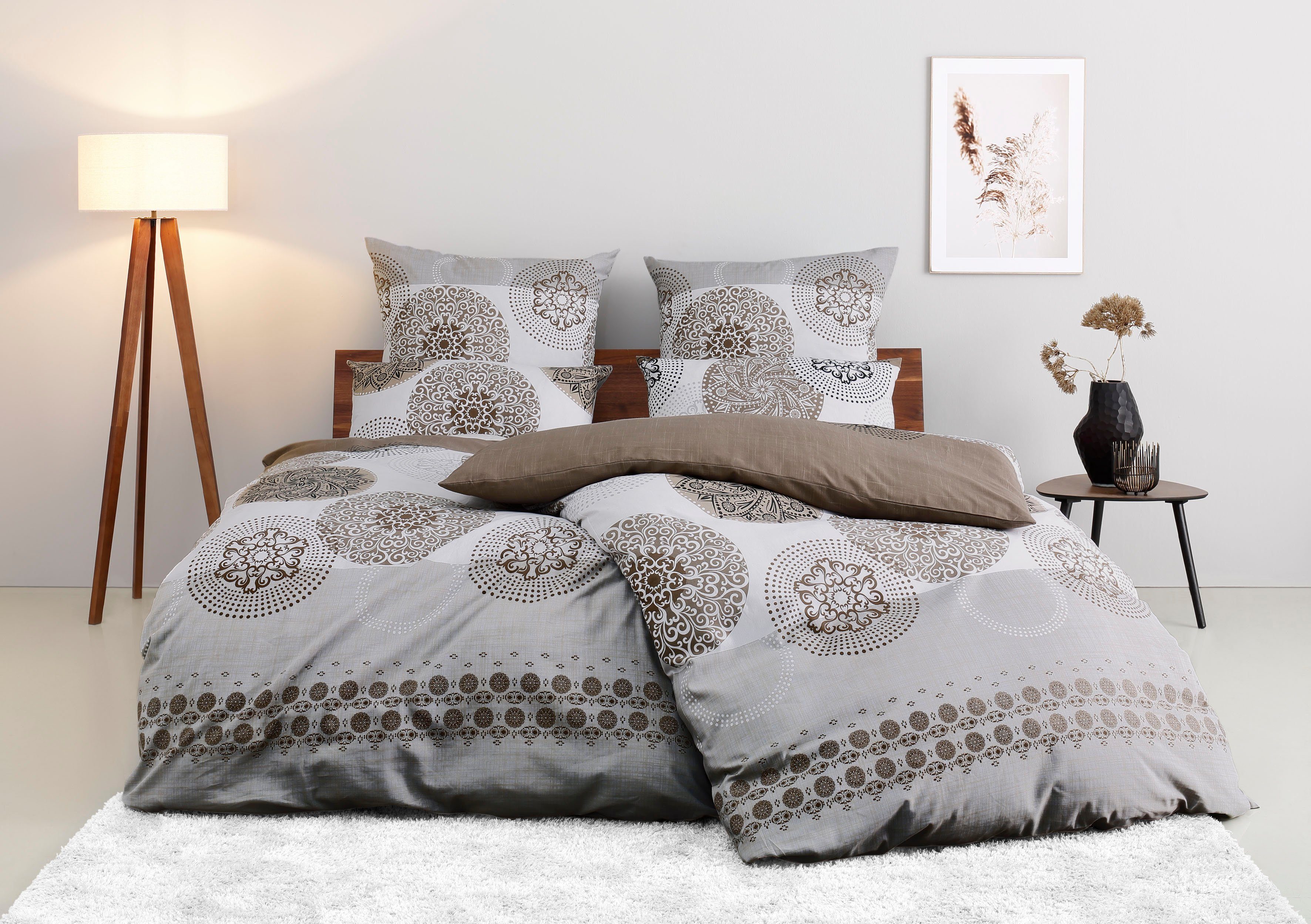 OTTO home Bettwäsche Tesso in Gr. 135x200, 155x220 oder 200x200 cm, Polycotton recycelt, 3 teilig, Bettwäsche mit Ornamenten und in verschiedenen Qualitäten
