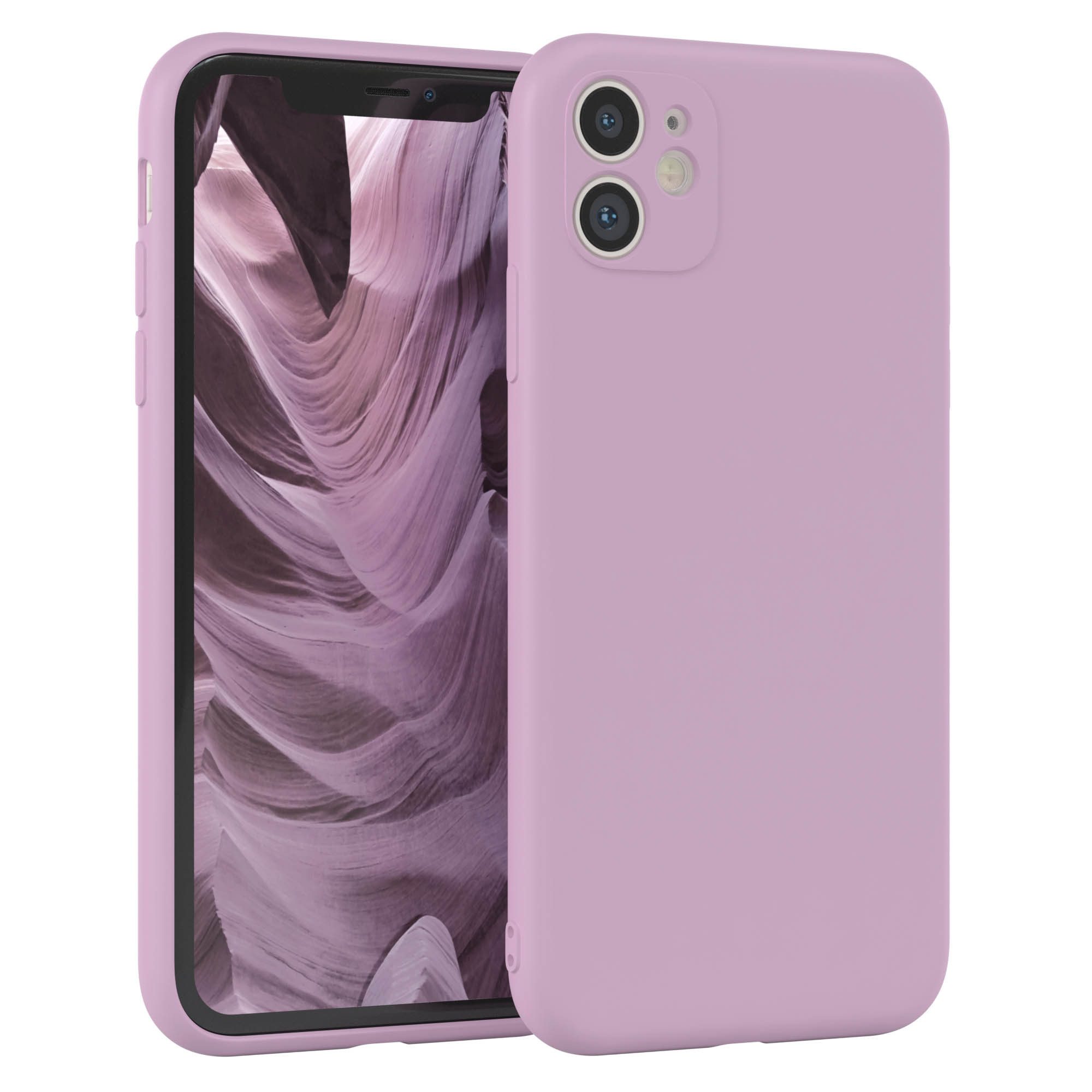 EAZY CASE Handyhülle für Apple iPhone 11 Hülle Silikon 6,1 Zoll, Hülle mit Kameraschutz handycover Soft Smart Slimcover Lila / Flieder