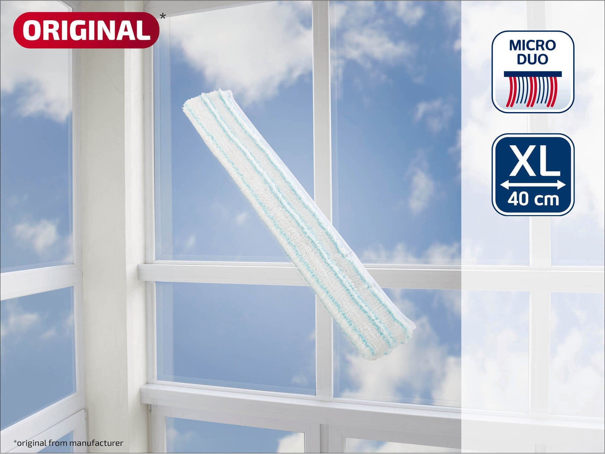 Leifheit Ersatzbezug für Fensterwischer 2in1 XL Pro Reach Wischbezug