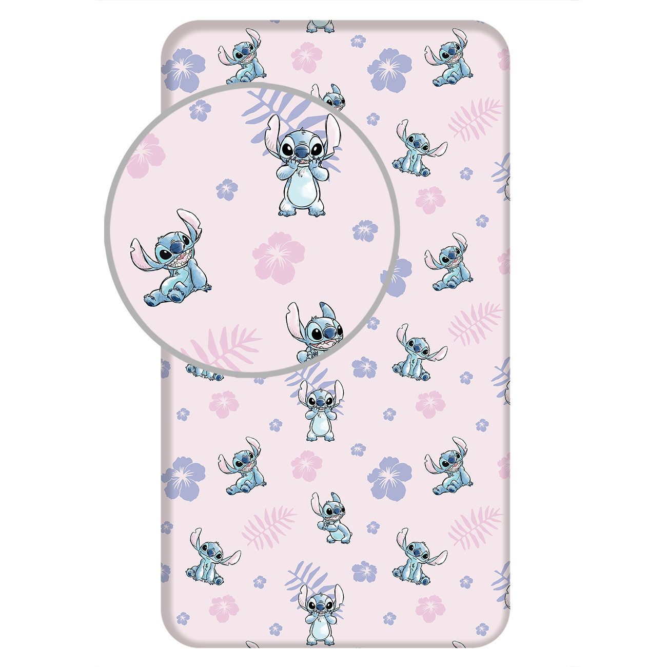 Jerry Fabrics Bettwäsche Lilo und Stitch Spannbetttuch Spannbettlaken Bettl günstig online kaufen