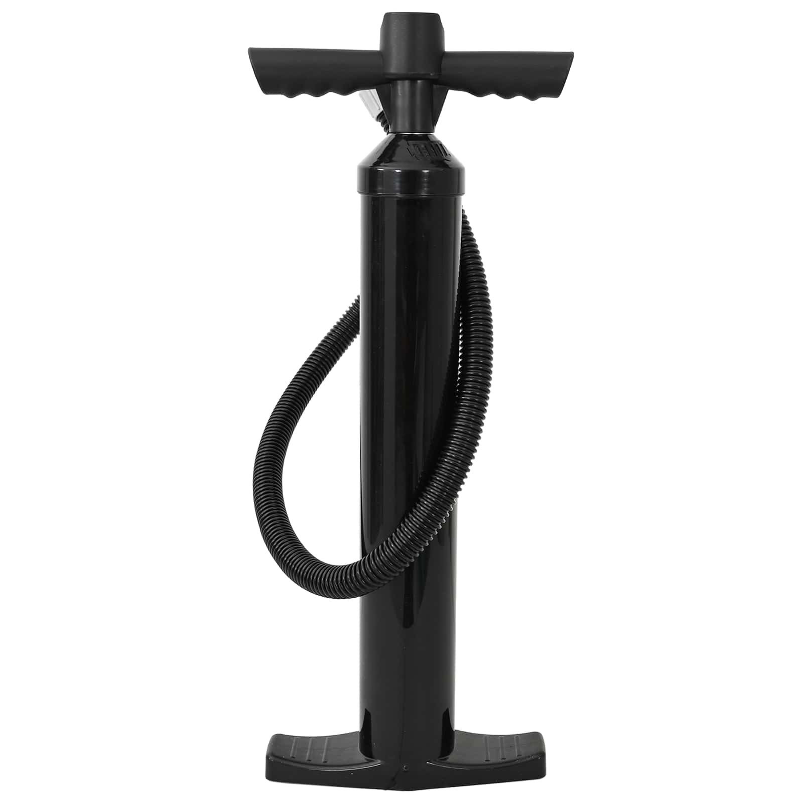 vidaXL Luftpumpe 24 x 7,5 x 58 cm Luftpumpe SUP Handpumpe mit Druckanzeige Schwarz 24x7