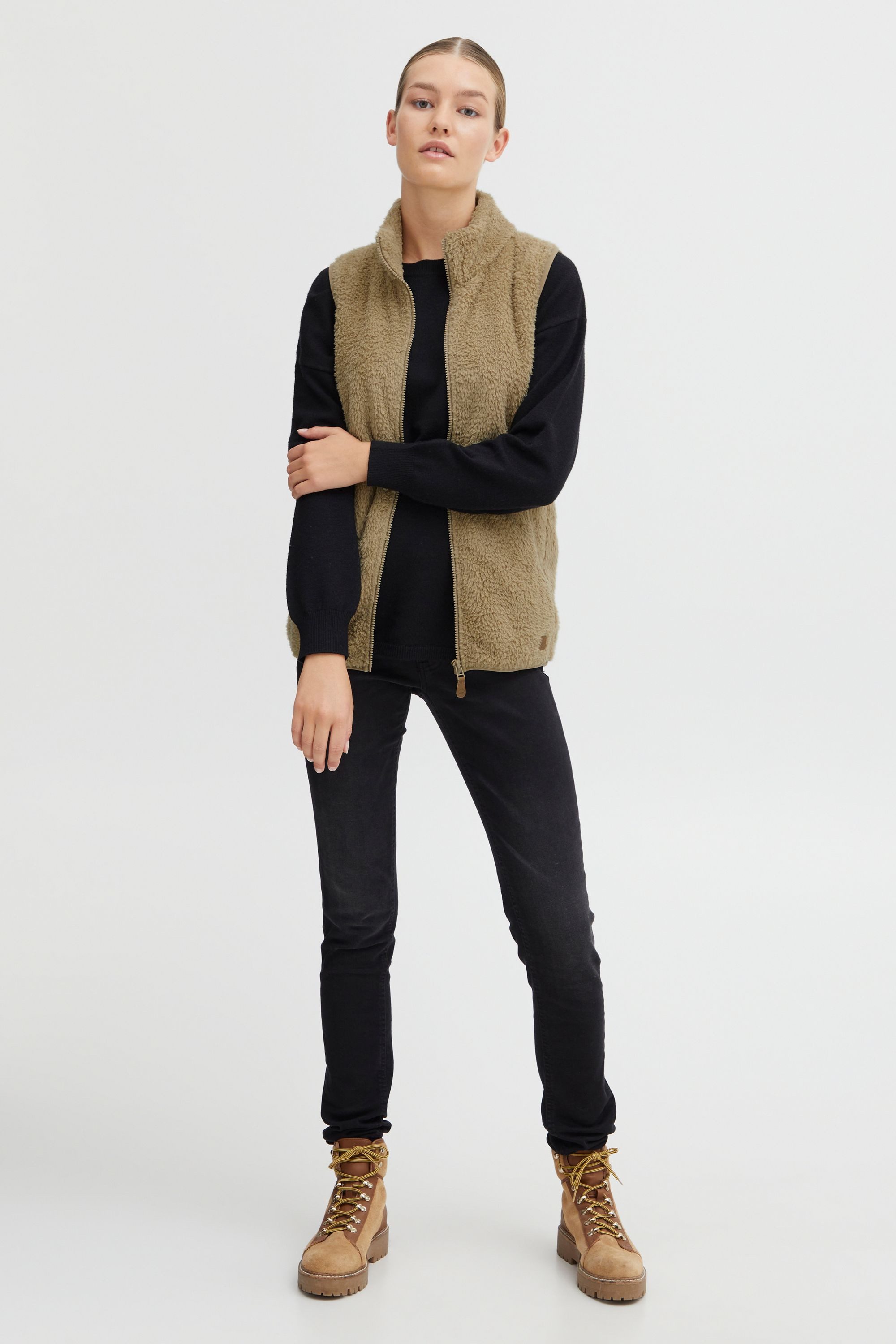 OXMO Sweatweste OXTheri Weste aus Teddy-Fleece Stoff günstig online kaufen