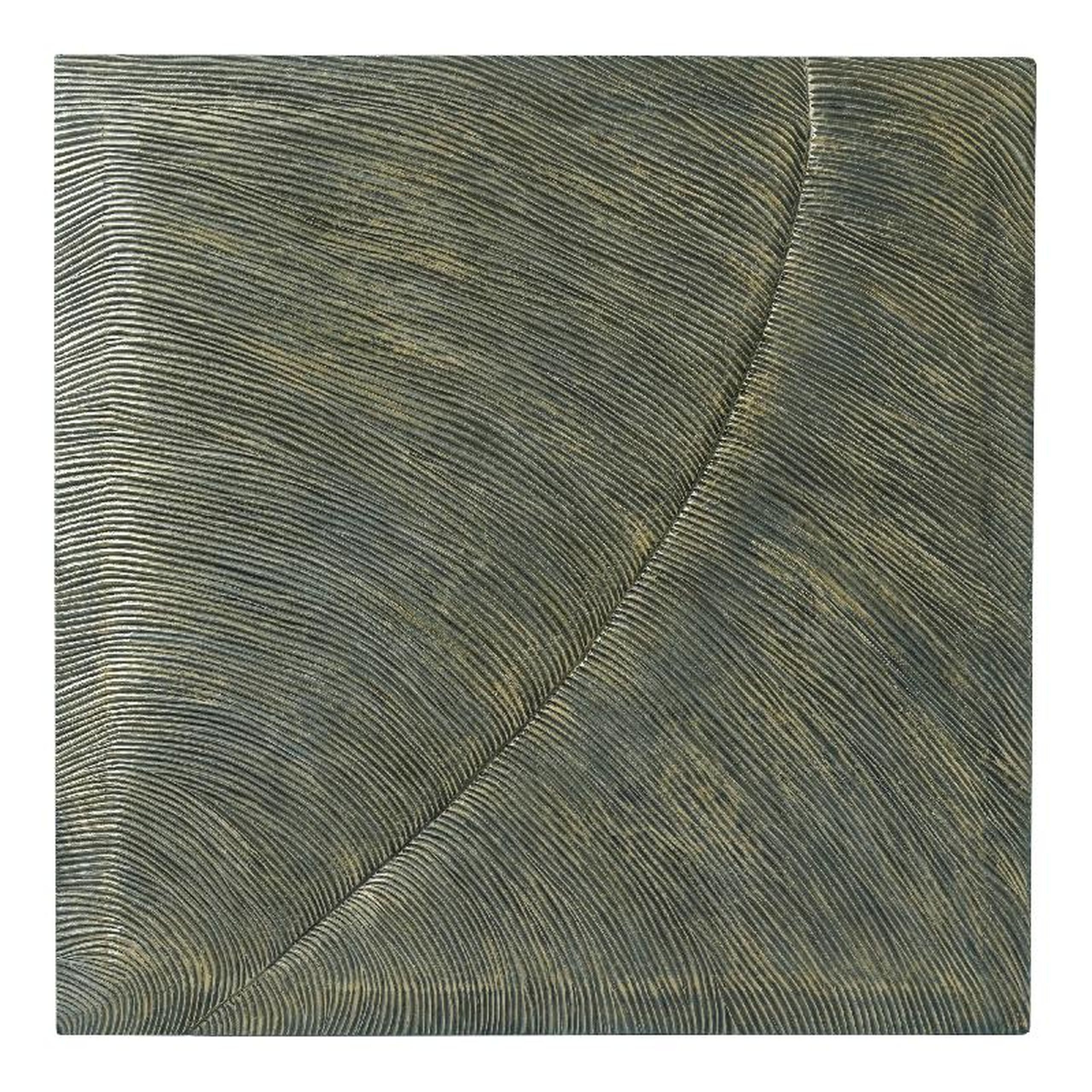 PTMD Wandboard Wandpaneel Große Welle Darina Quadratisch Bronze Wandbild 120/120